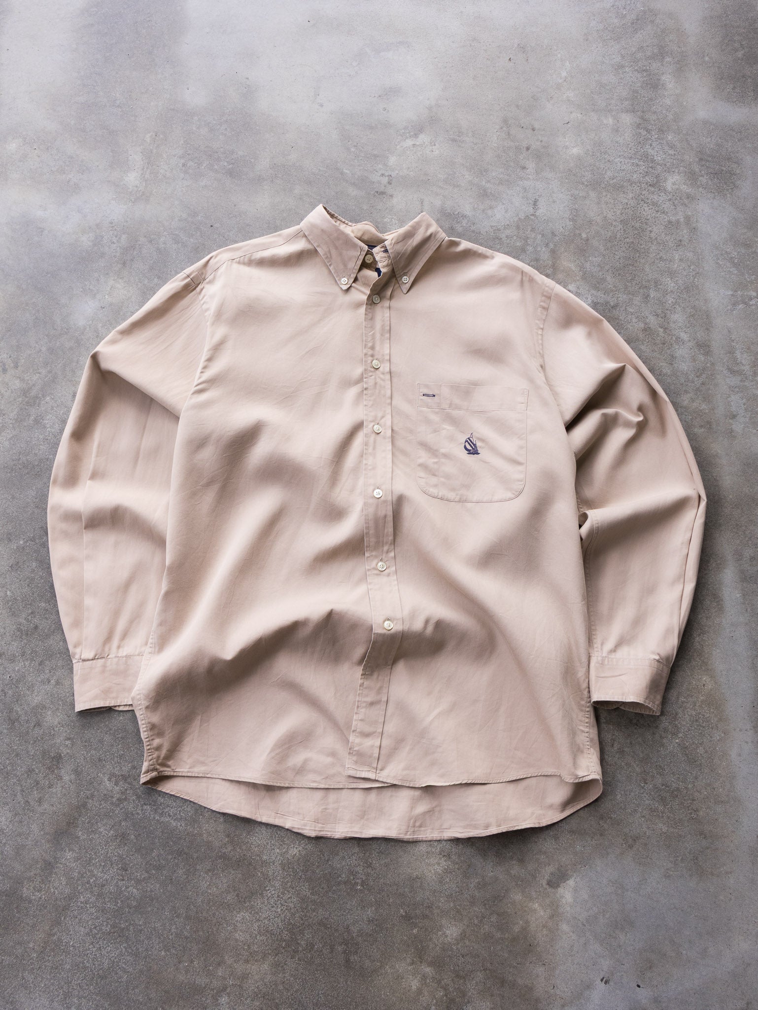 Vintage 00s Beige Nautica Shirt (M)