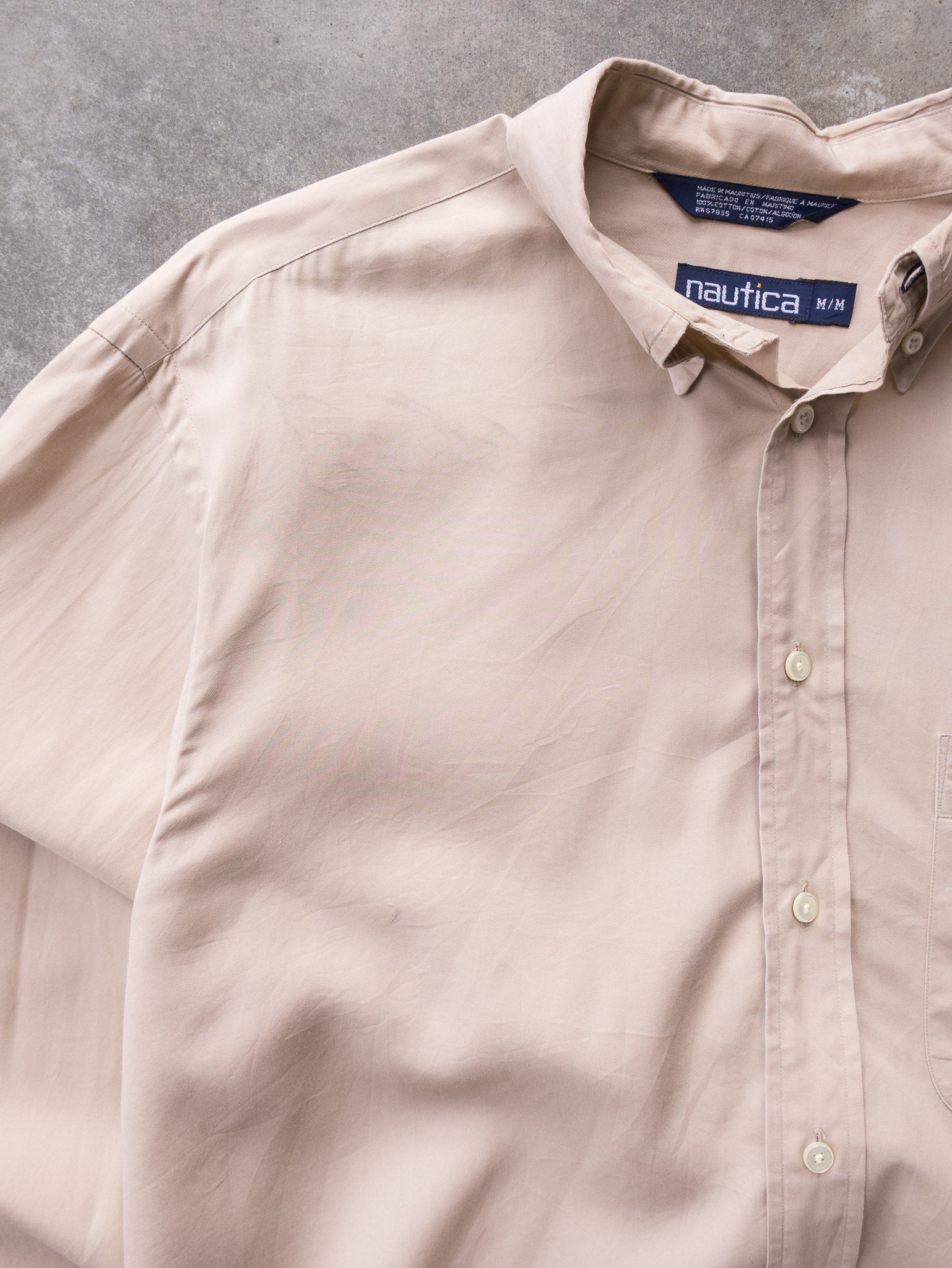 Vintage 00s Beige Nautica Shirt (M)