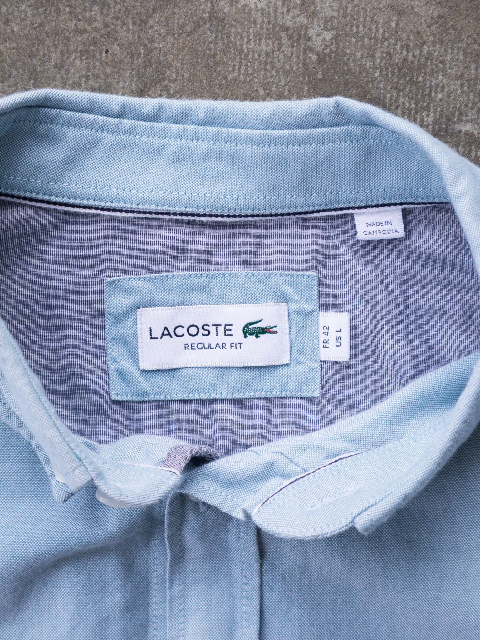 Vintage Light Blue Lacoste Shirt (L)
