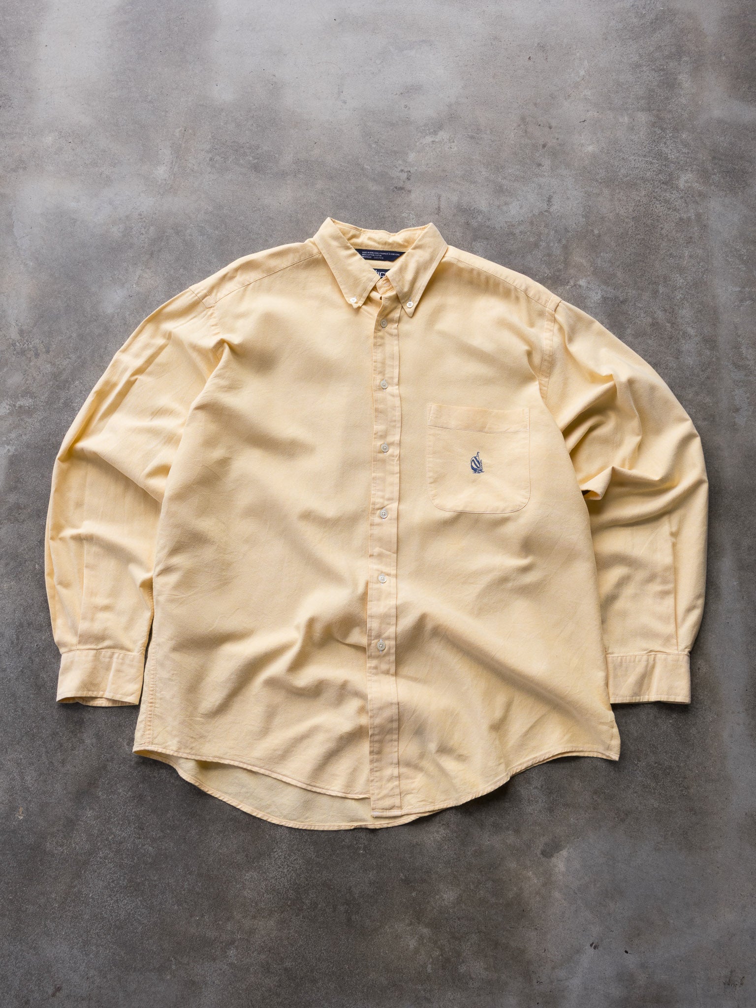 Vintage 90s Yellow Nautica Shirt (L)