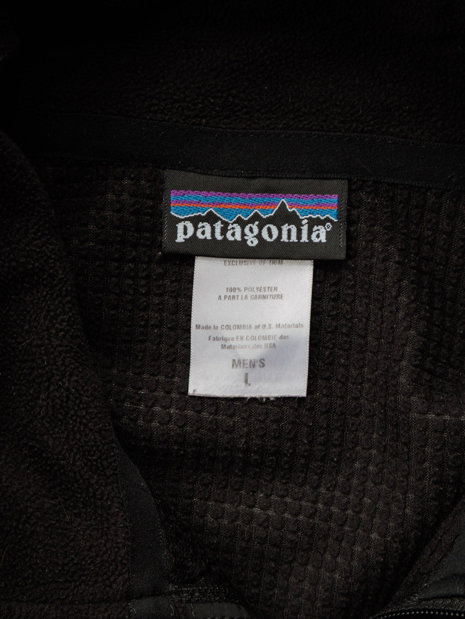Vintage Black Patagonia Fleece Jacket (L)