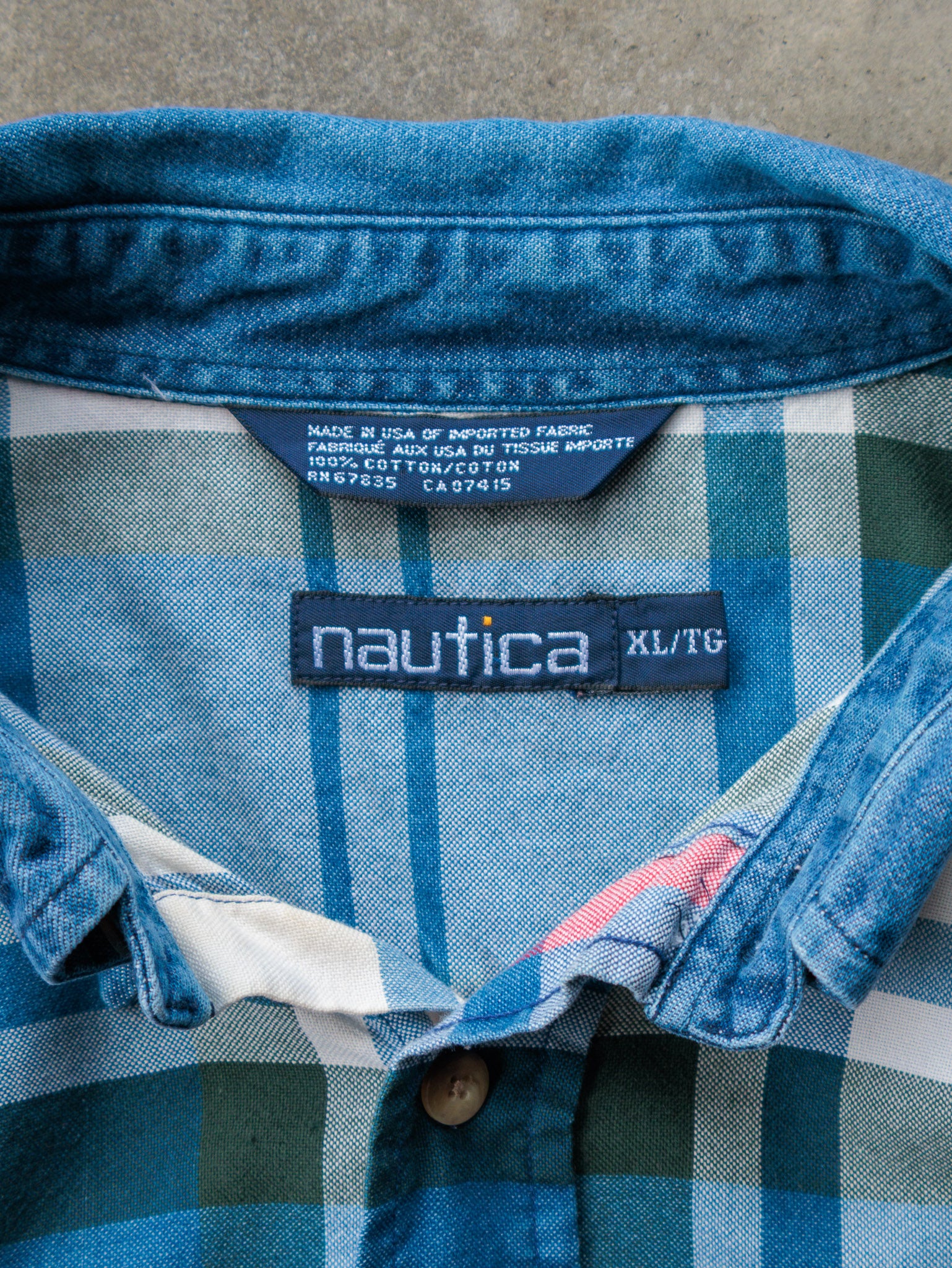 Vintage 90s Multi Colour Nautica Plaid Shirt (XL)