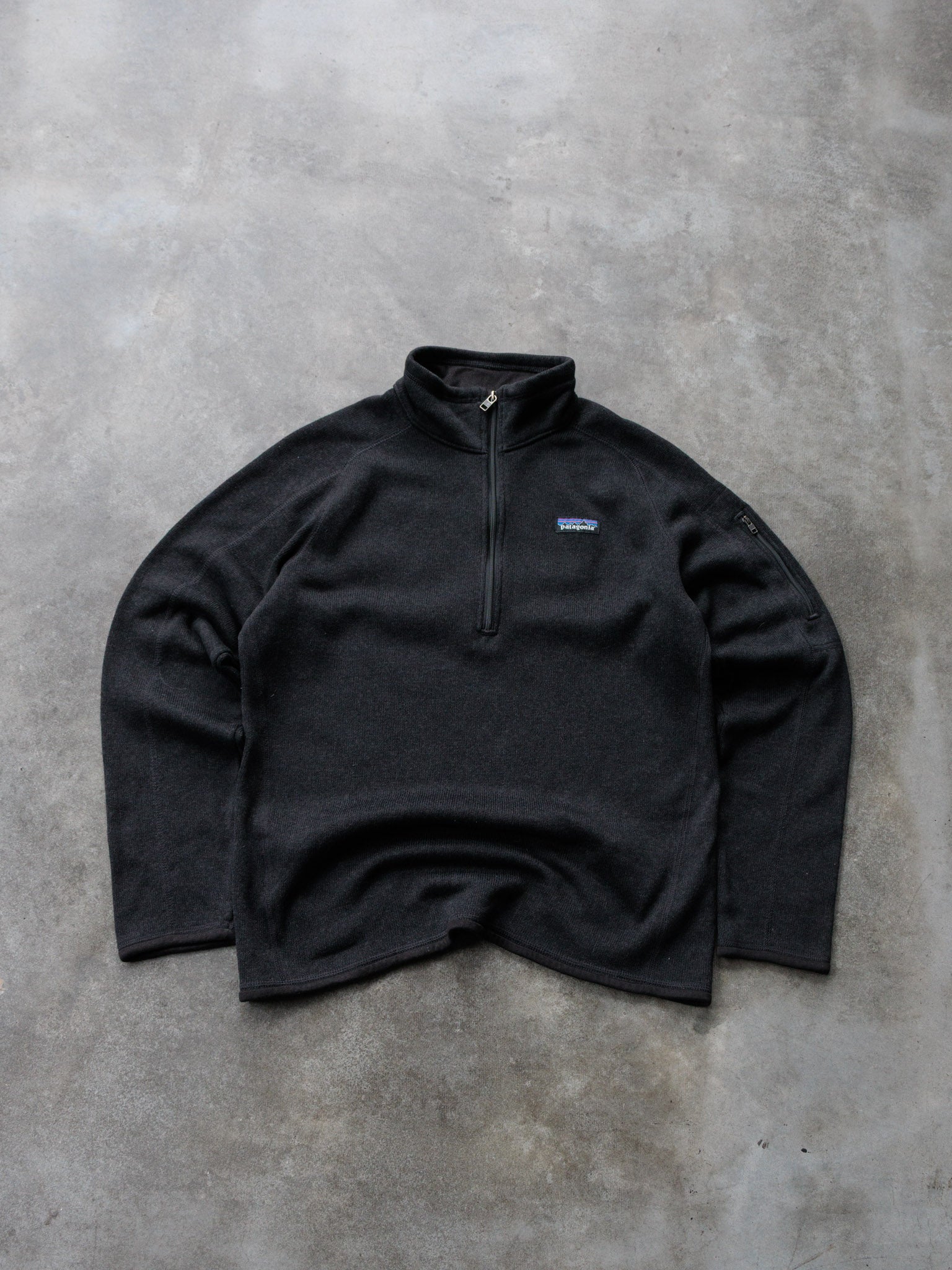 Vintage Black Patagonia Knit Quarter Zip (-)