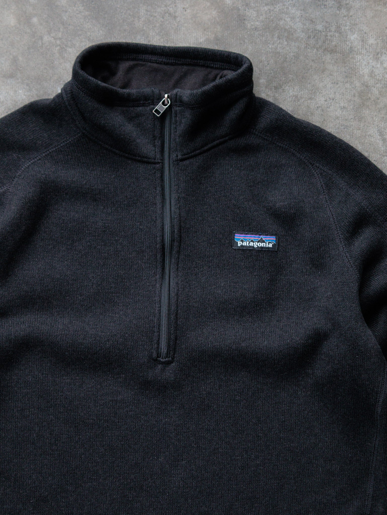 Vintage Black Patagonia Knit Quarter Zip (-)