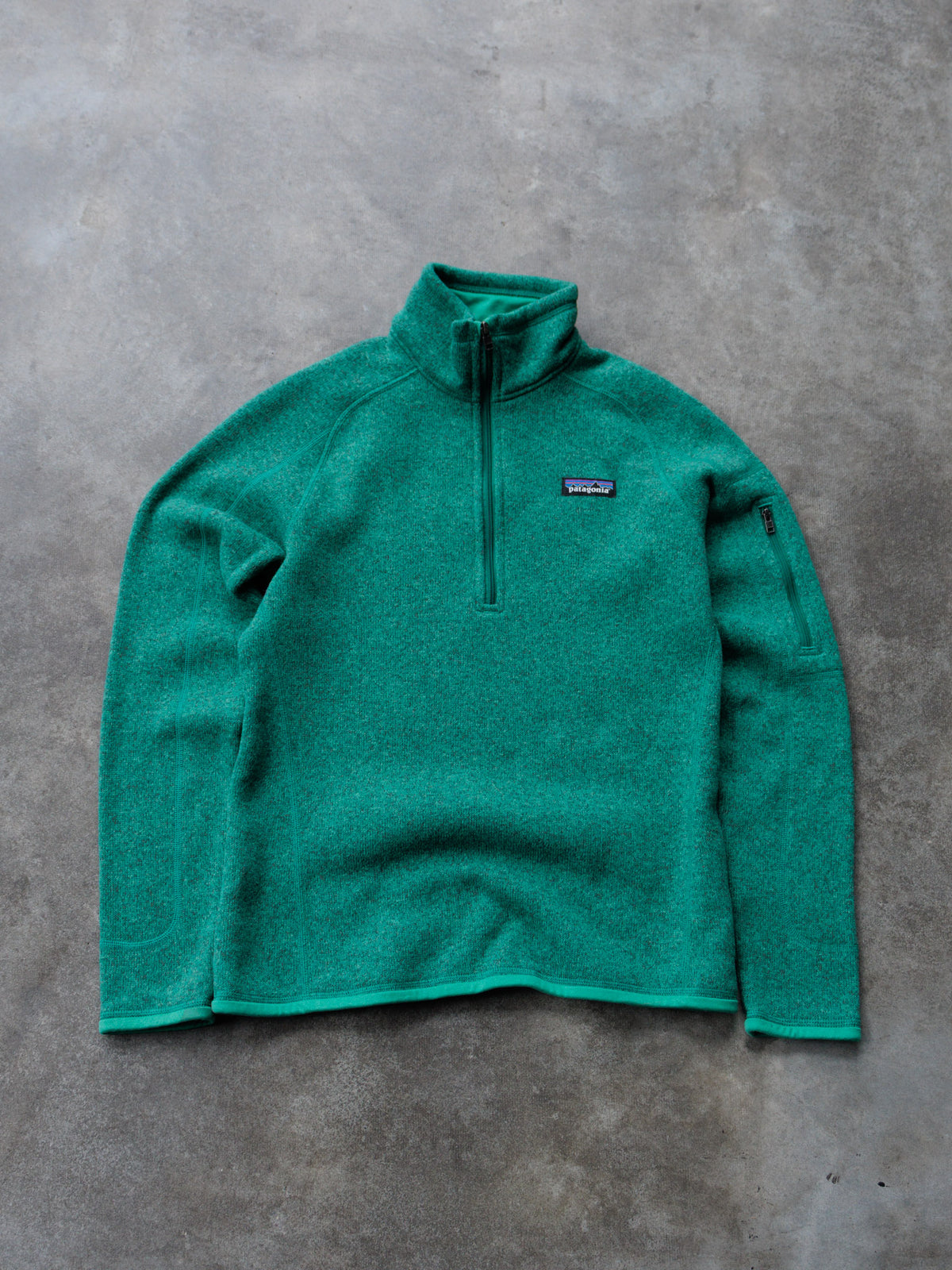 Vintage Green Patagonia Fleece Quarter Zip (S)