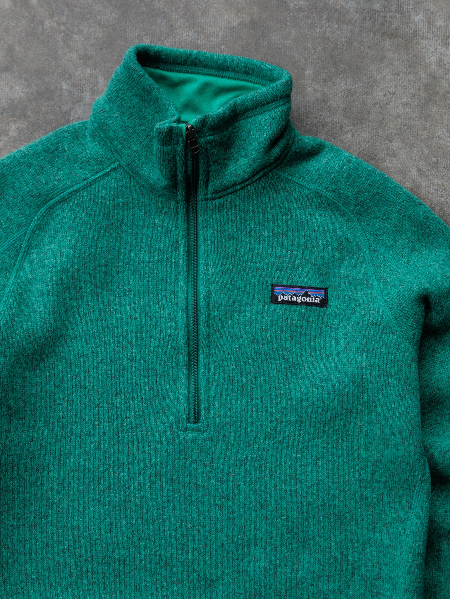 Vintage Green Patagonia Fleece Quarter Zip (S)