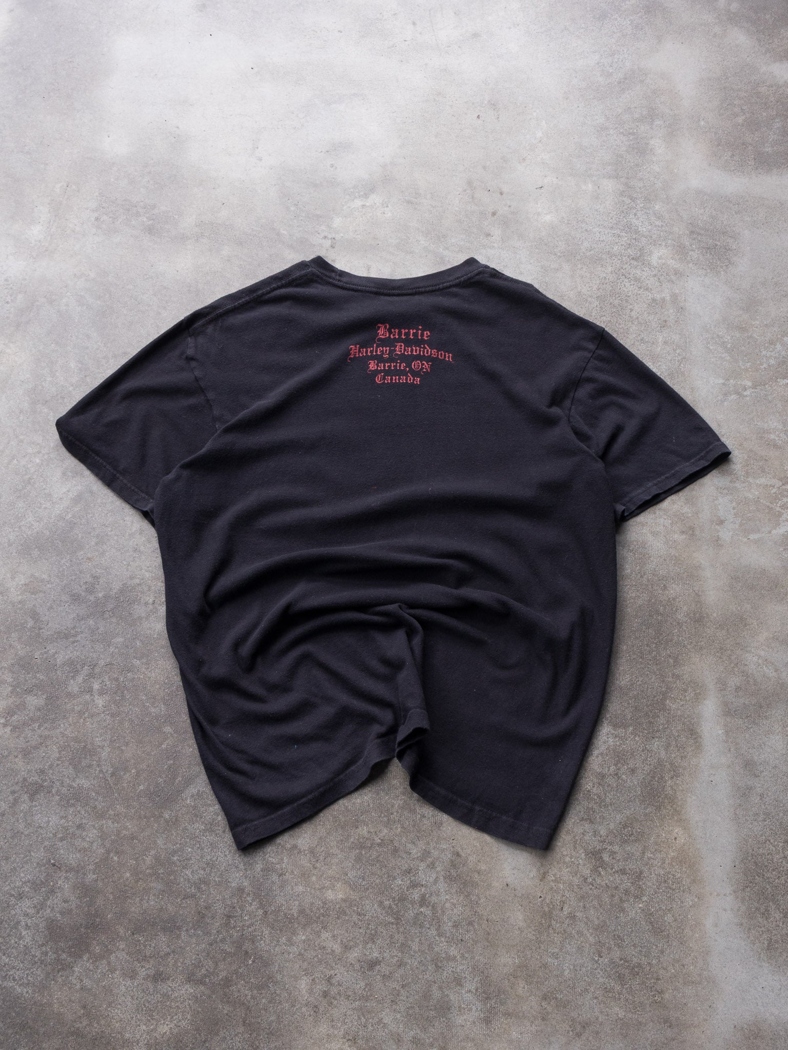 Vintage Black Harley-Davidson Barrie Ontario Tee (L)