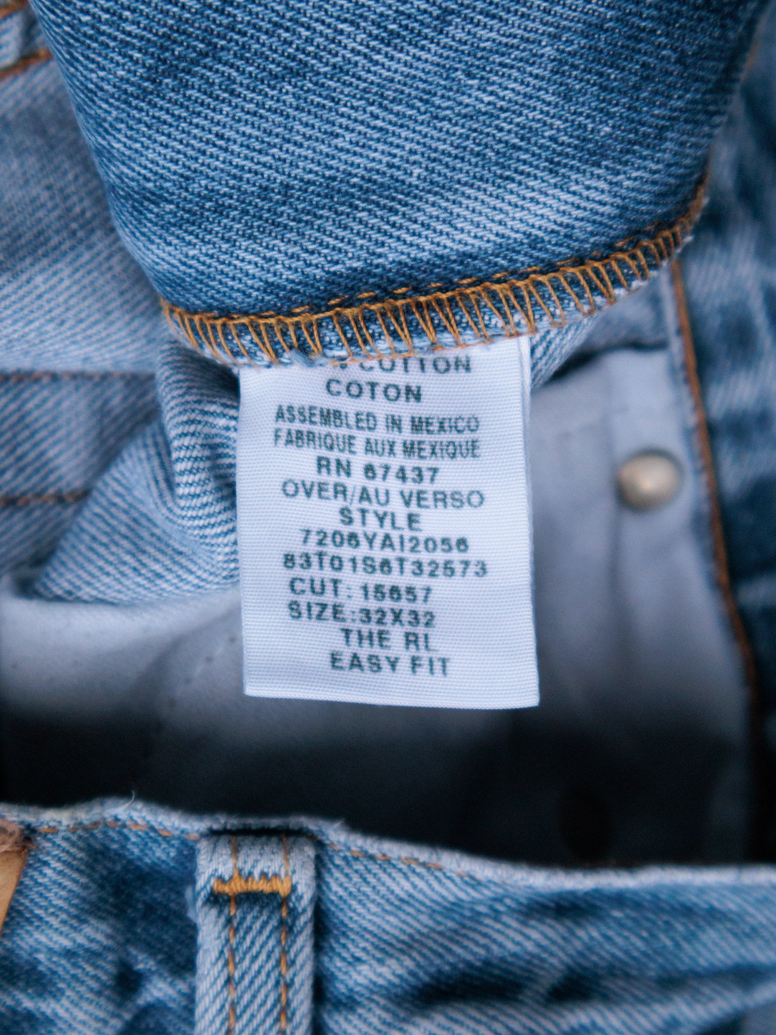 Vintage Blue Polo Jeans Co Pants (W32)