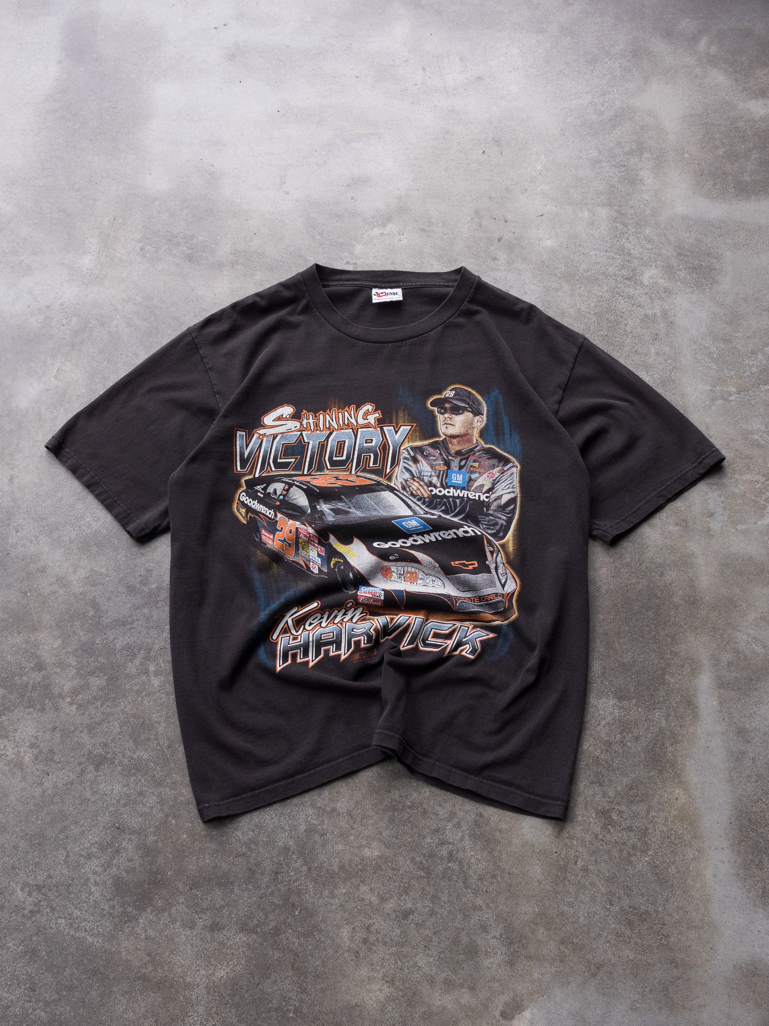 Vintage Black Kevin Harvick NASCAR Tee (L)
