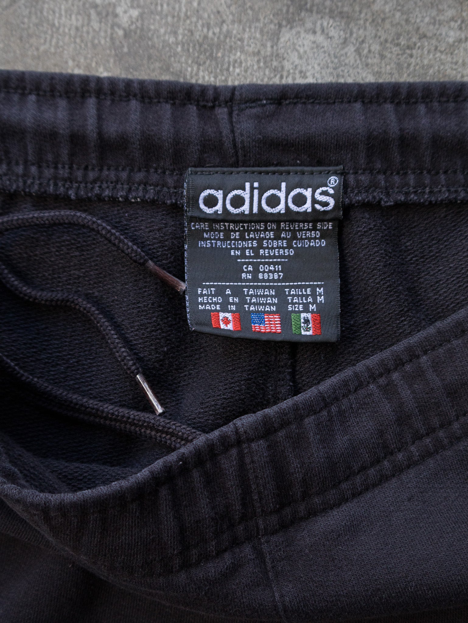 Vintage Black Adidas Track Pants (M)