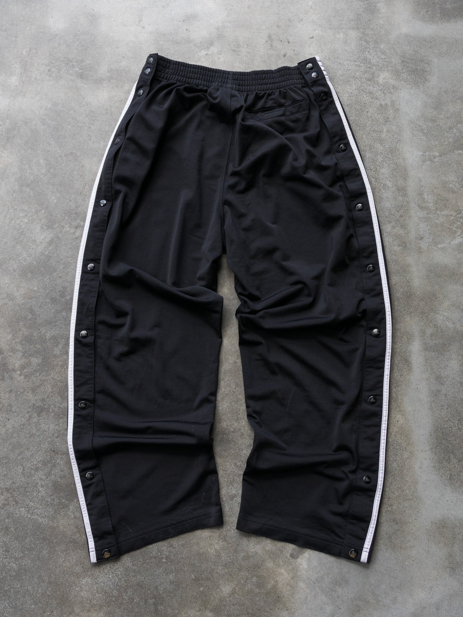 Vintage Black Adidas Tear Away Track Pants (M)