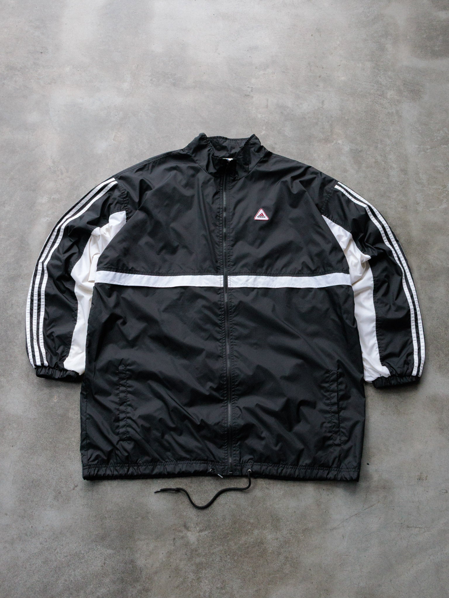 Vintage 90s Black Adidas Windbreaker (XL)