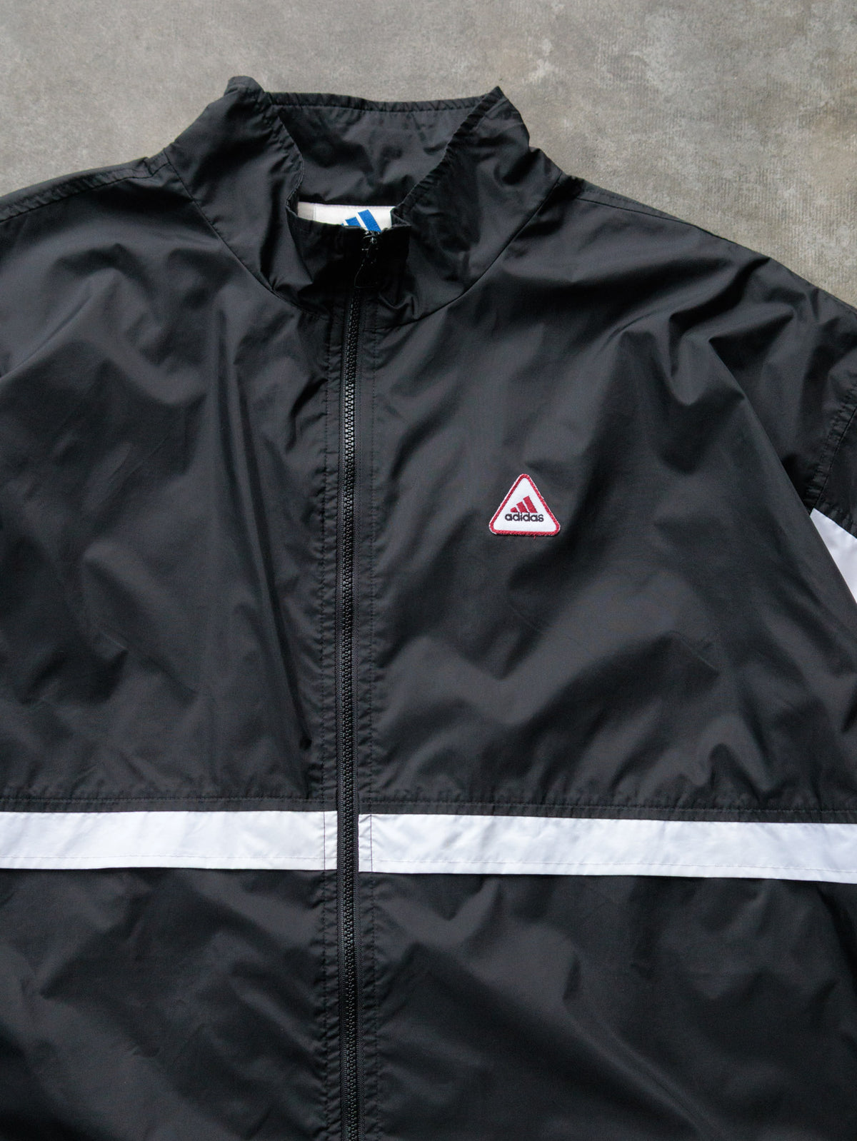Vintage 90s Black Adidas Windbreaker (XL)
