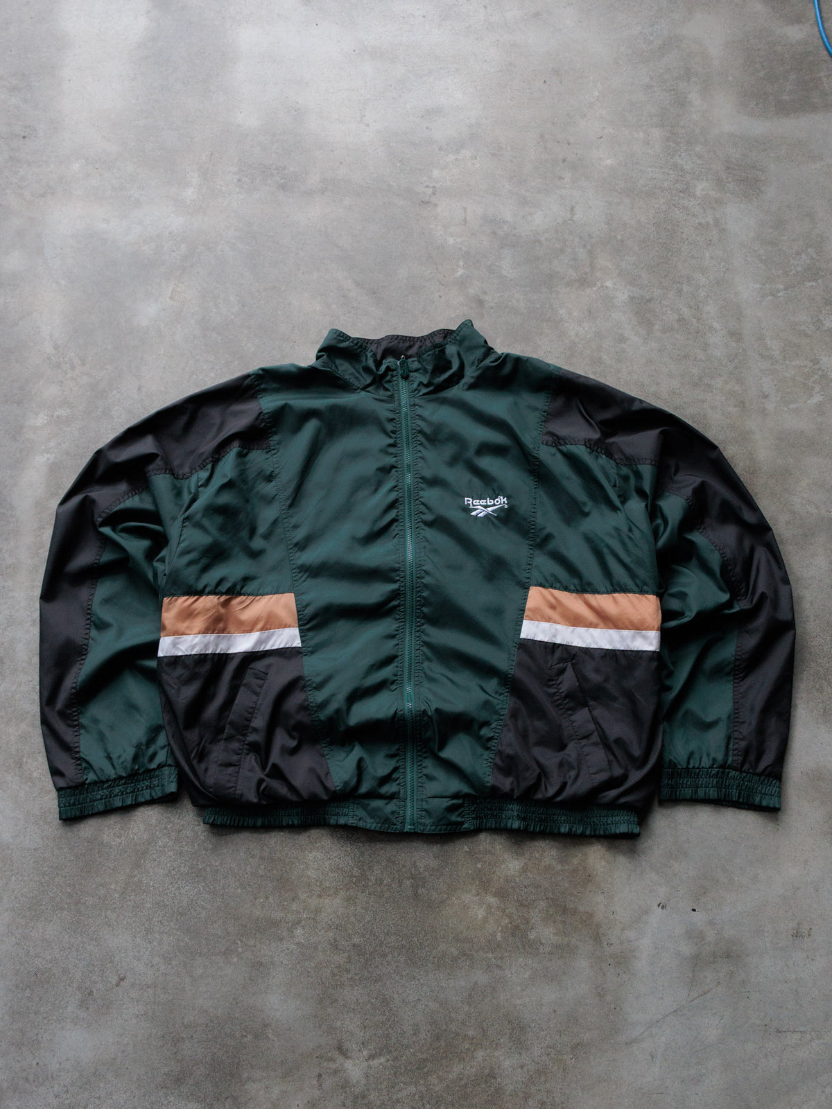 Vintage 90s Green Reebok Colourblock Jacket (XL)