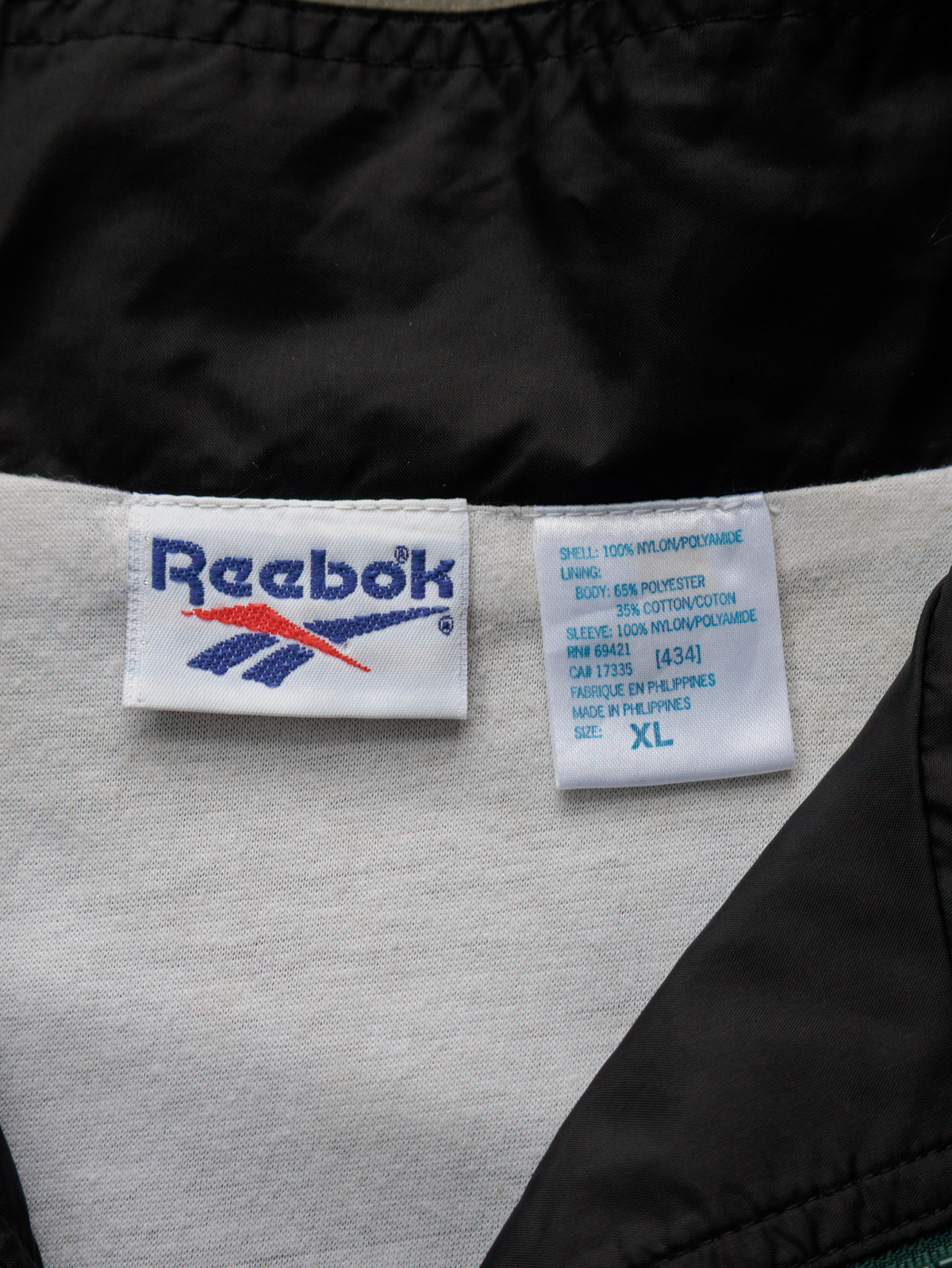 Vintage 90s Green Reebok Colourblock Jacket (XL)