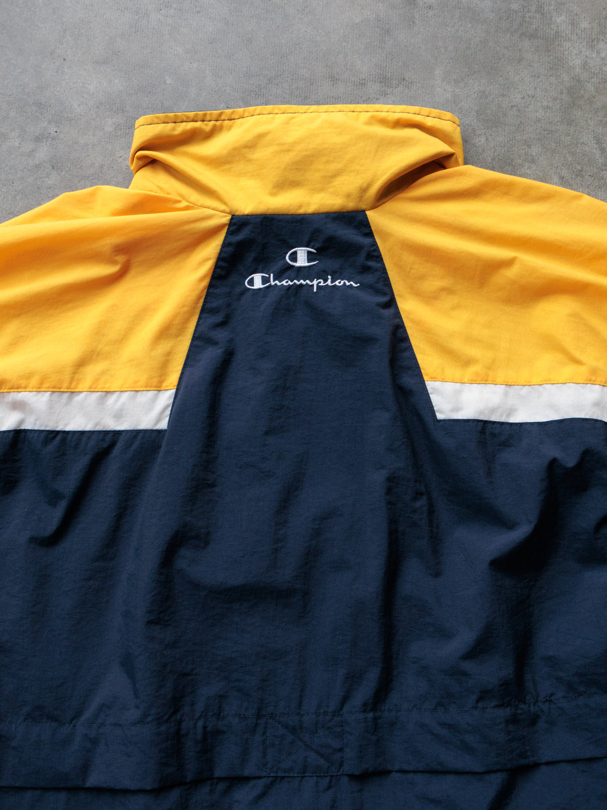 Vintage 90s Navy Champion Colourblock Windbreaker (L)
