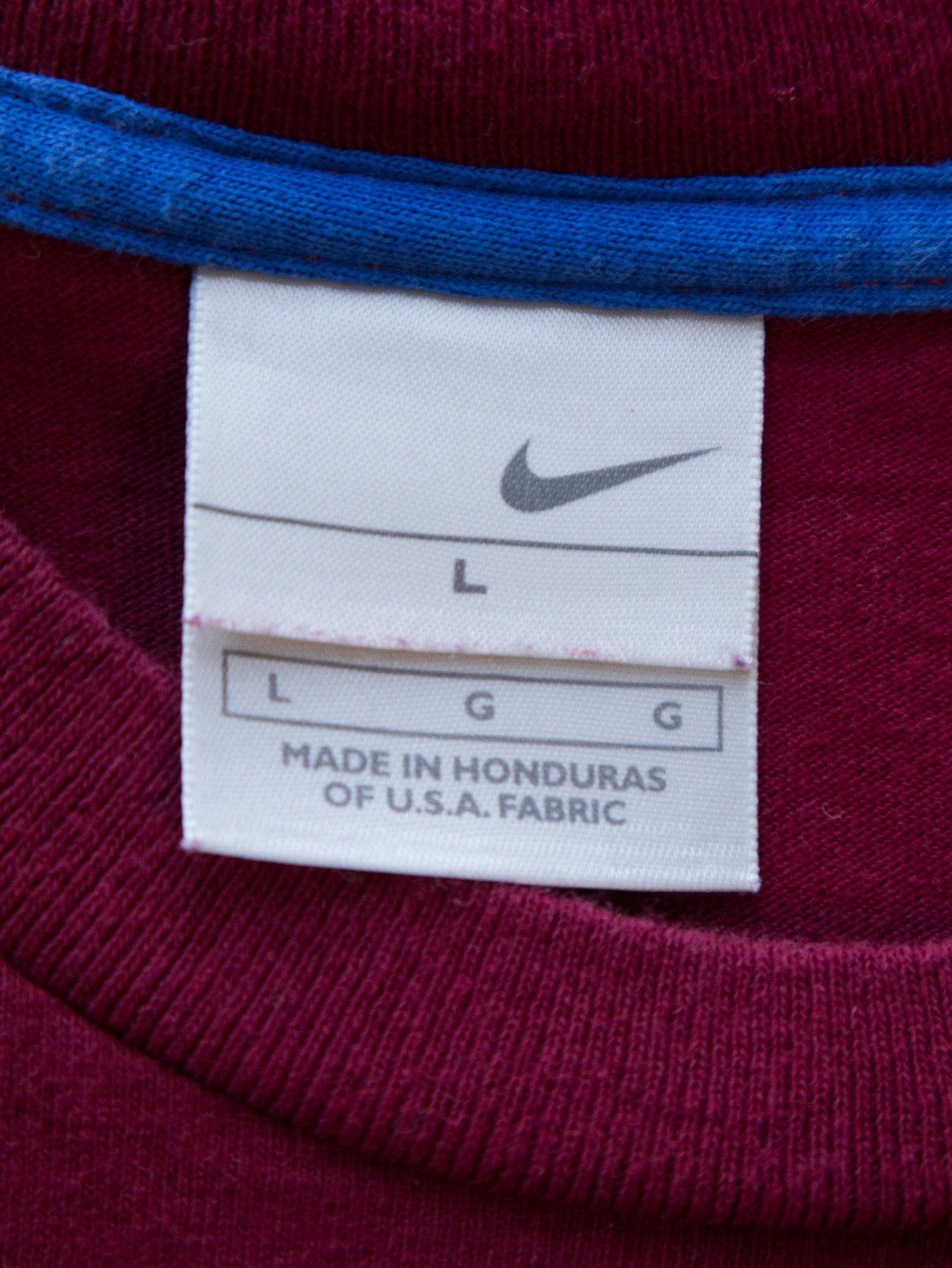 Vintage Maroon Nike Swoosh Tee (L)