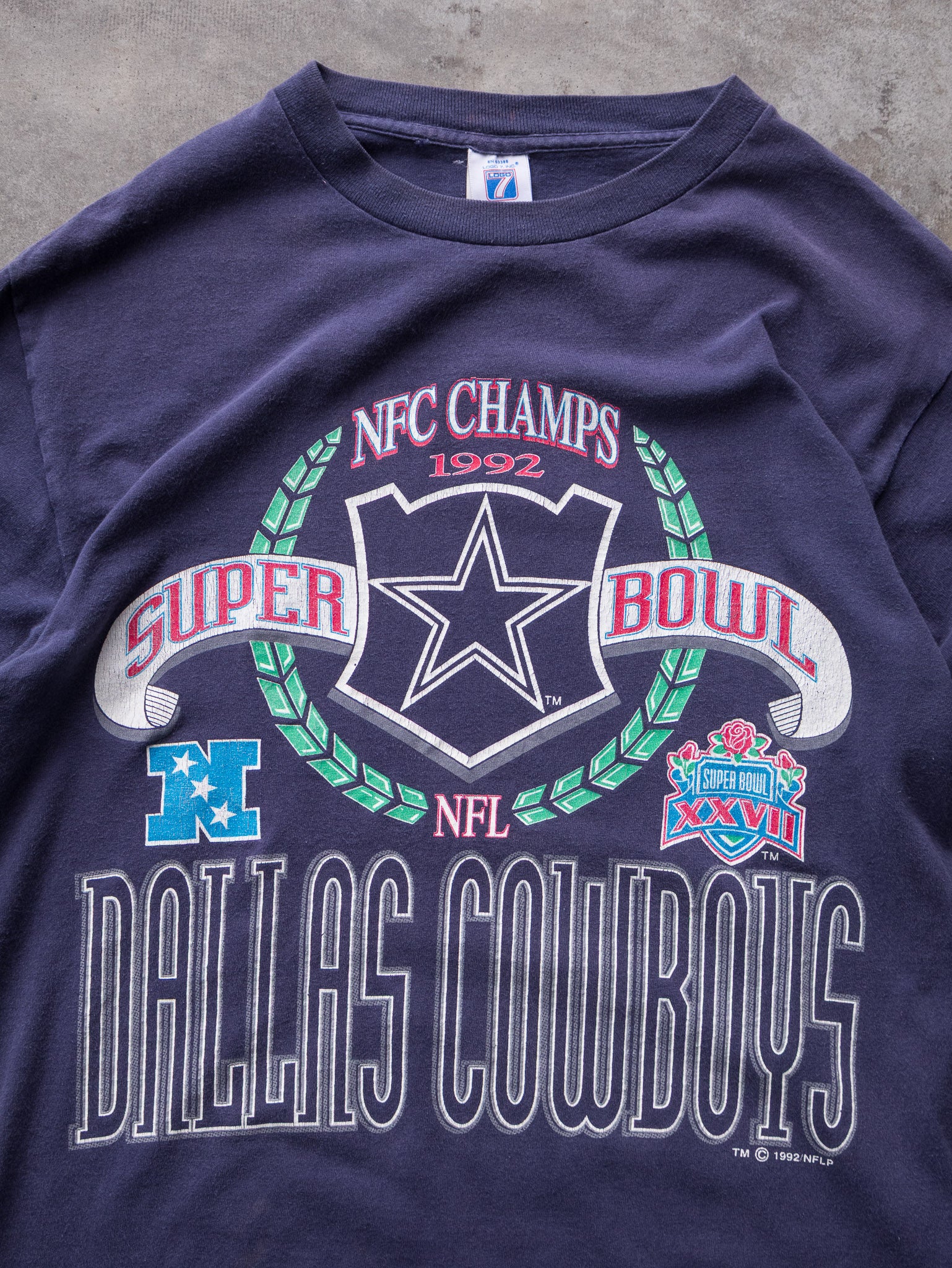 Vintage 1992 Navy Dallas Cowboys NFC Champs Tee (L)