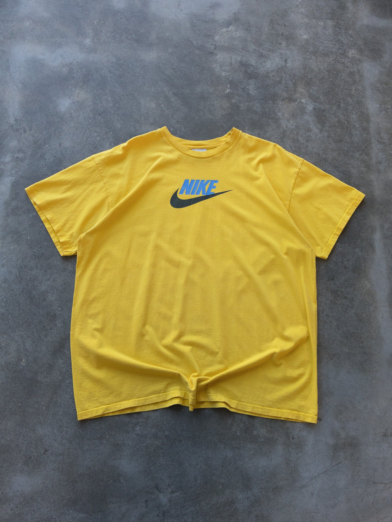 Vintage Yellow Nike Swoosh Tee (2XL)