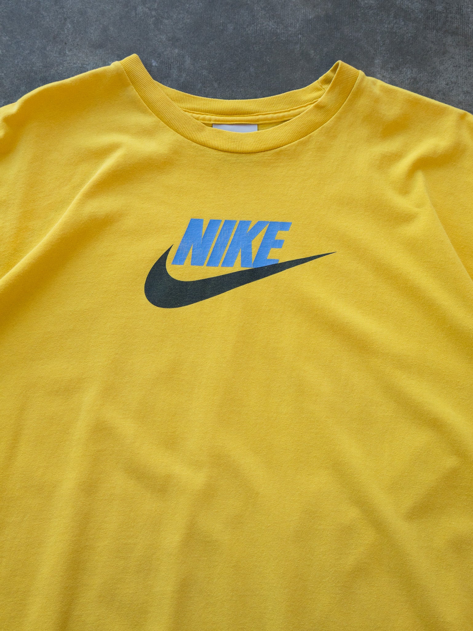 Vintage Yellow Nike Swoosh Tee (2XL)