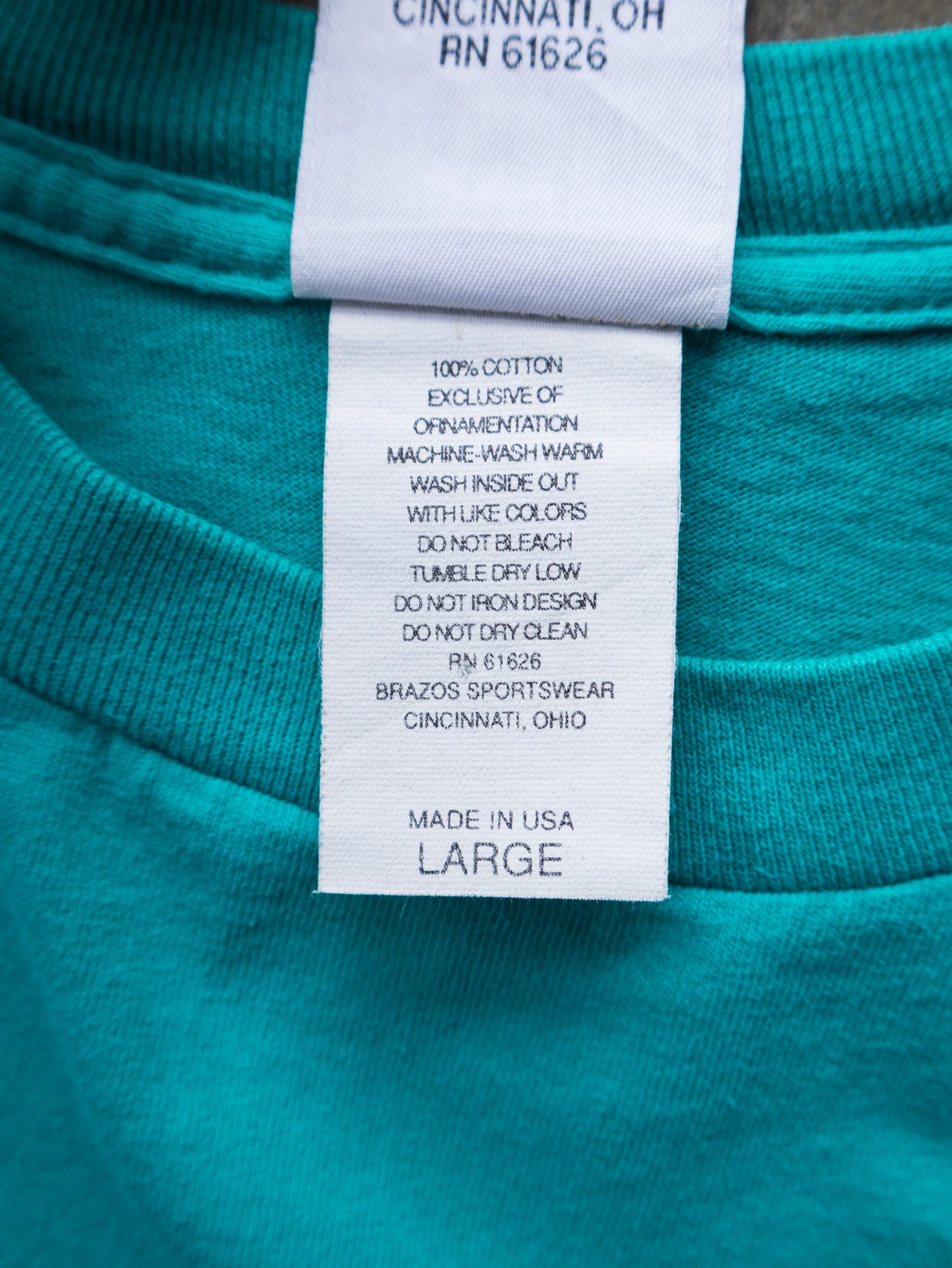 Vintage Teal Mickey Mouse Tee (L)