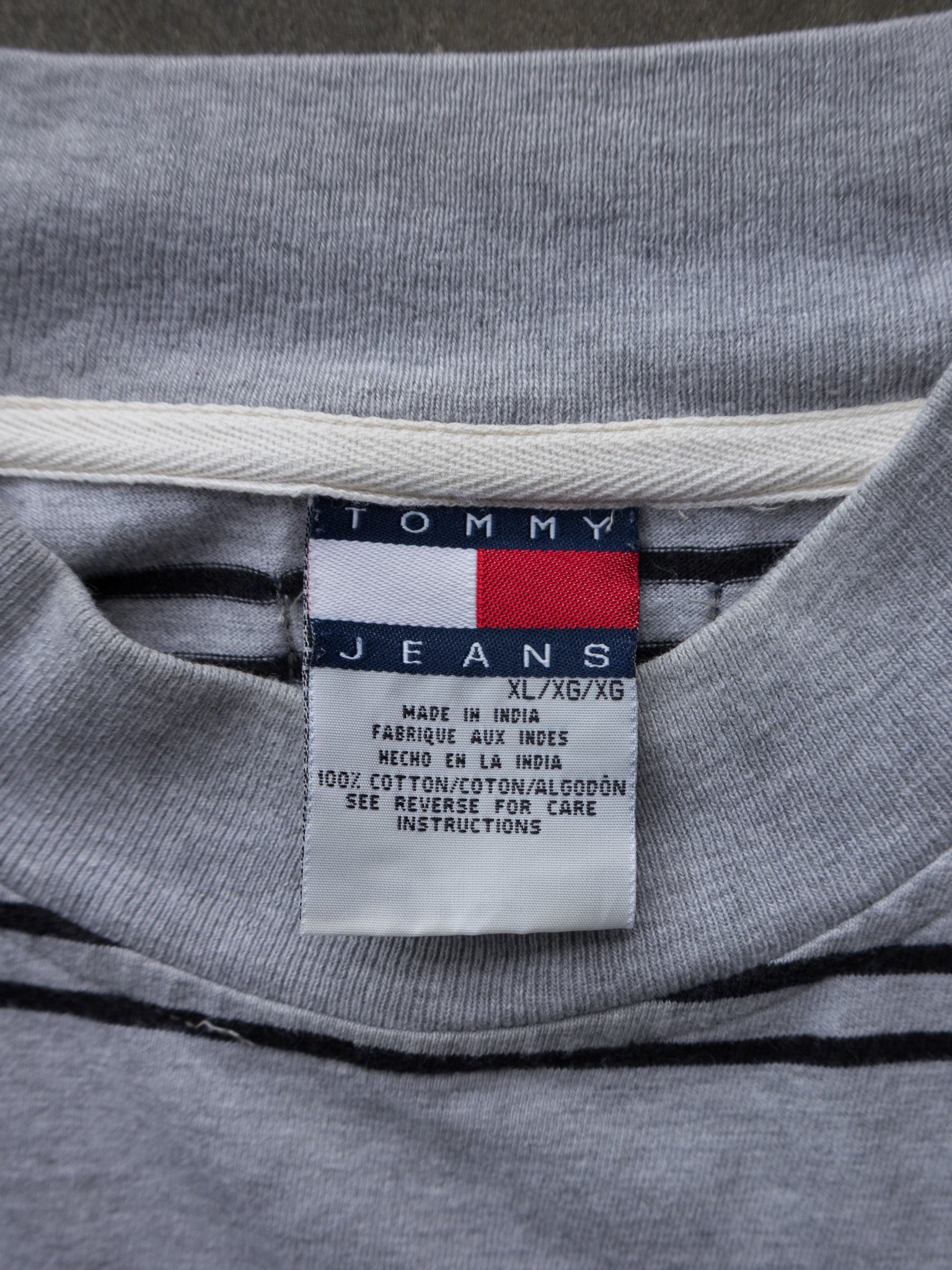 Vintage Tommy Jeans Striped Long Sleeve (XL)