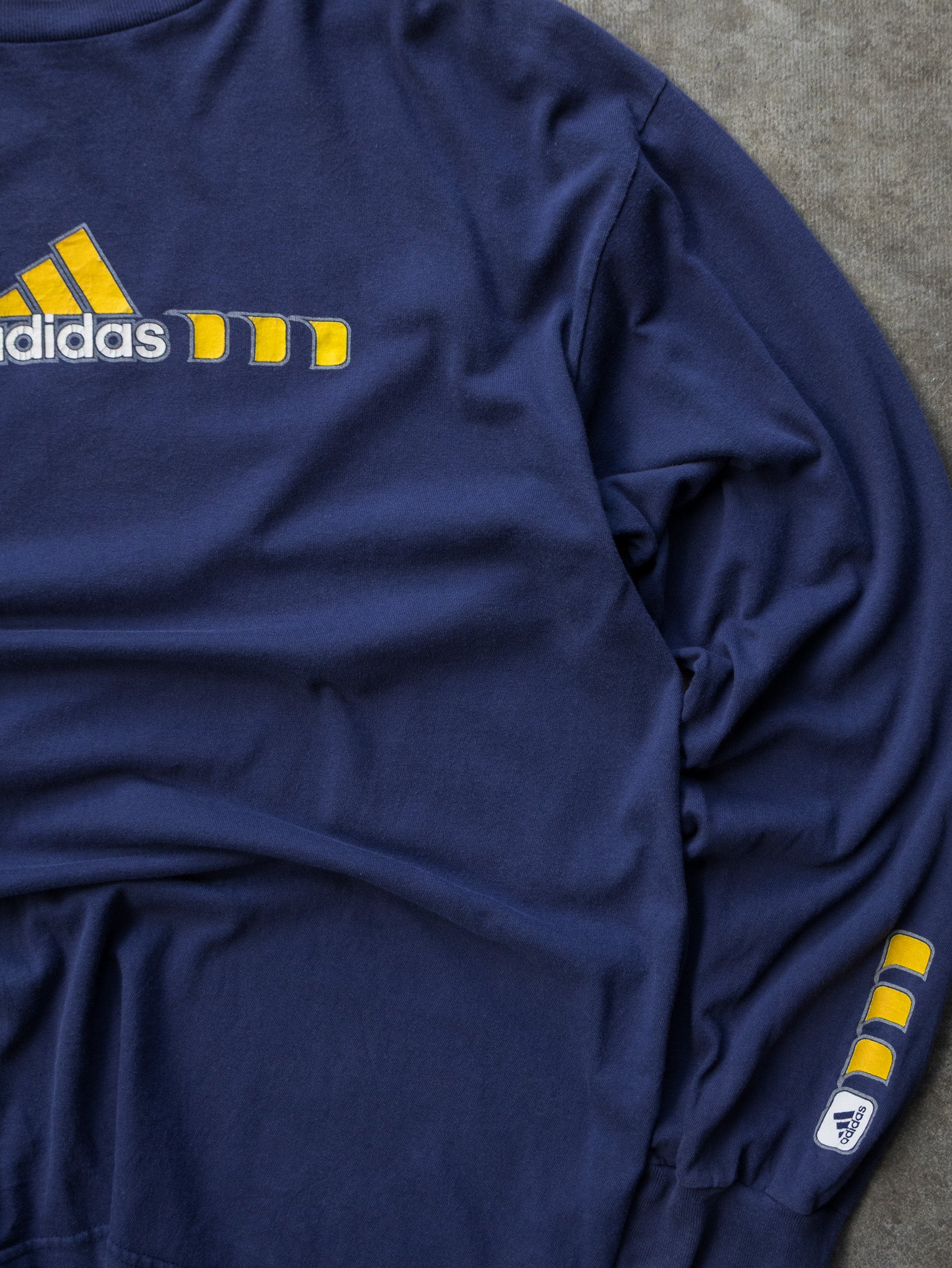 Vintage Navy Adidas Long Sleeve (XL)