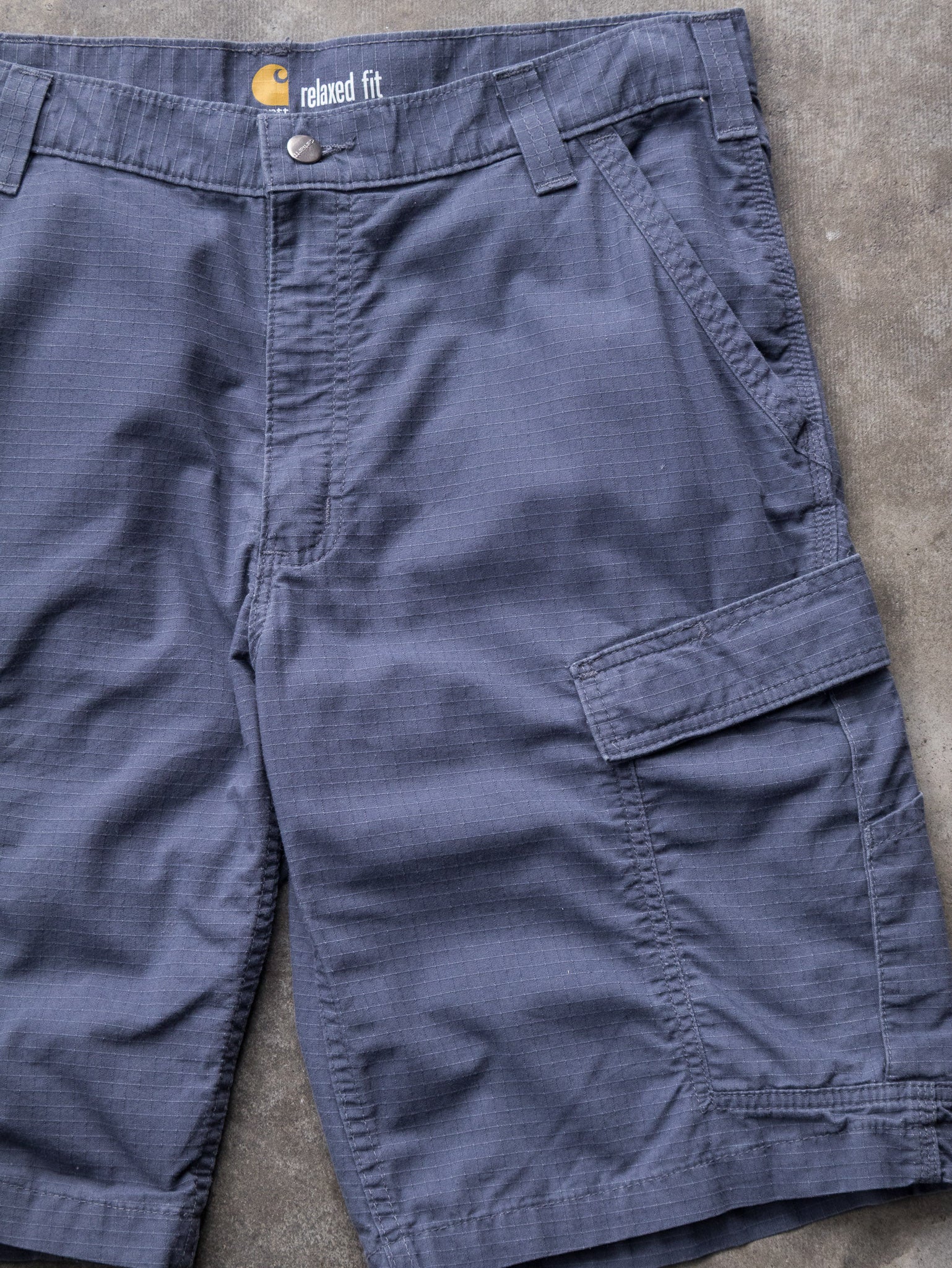 Vintage Slate Blue Carhartt Cargo Shorts (W36)