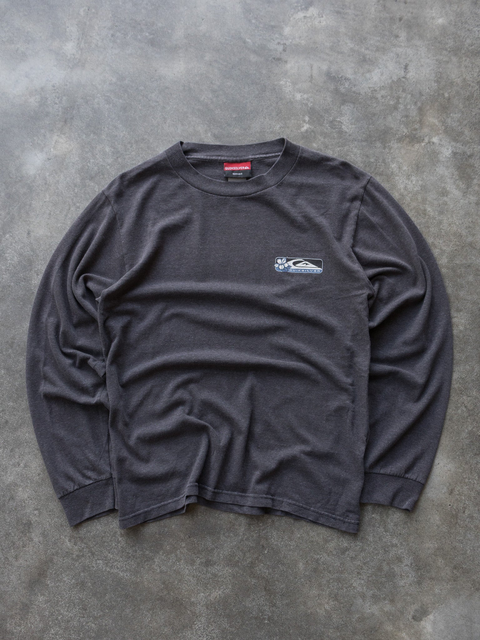 Vintage Charcoal Quiksilver Long Sleeve (S)