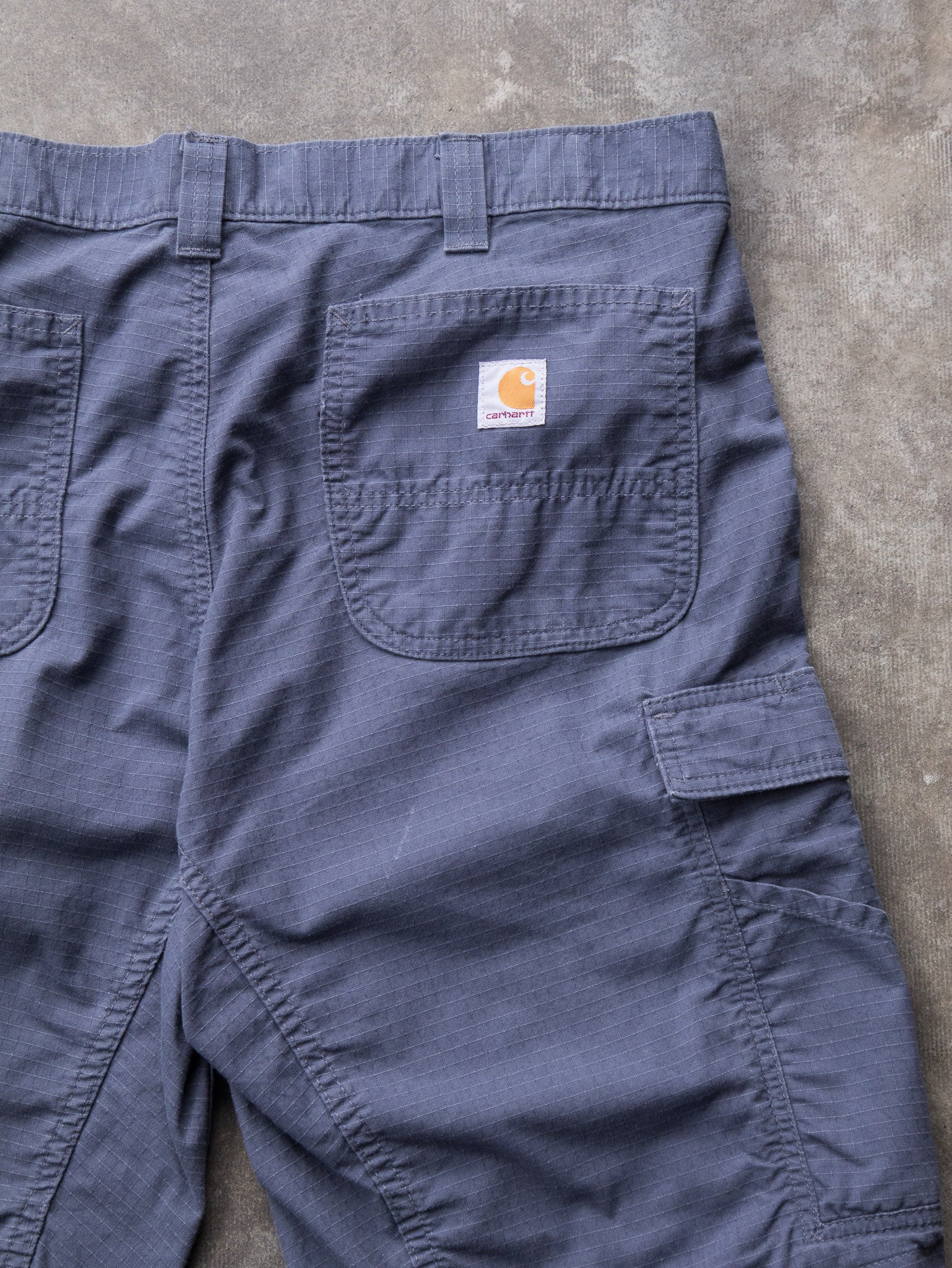 Vintage Slate Blue Carhartt Cargo Shorts (W36)