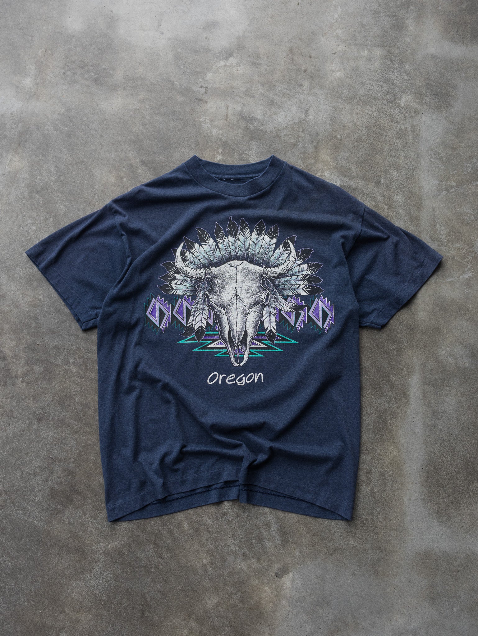 Vintage Oregon Skull Graphic Tee (M)