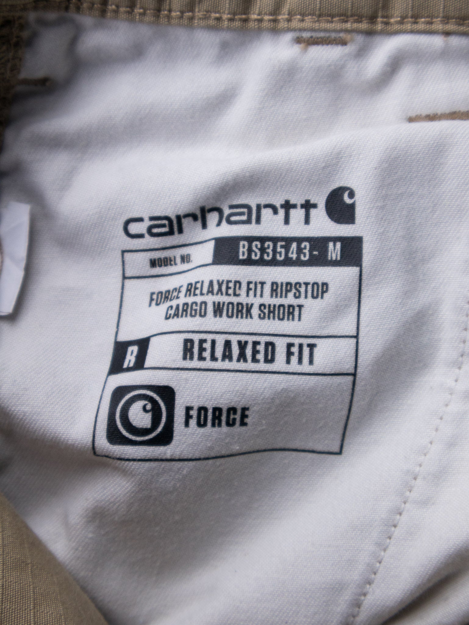 Vintage Tan Carhartt Ripstop Cargo Shorts (W38)