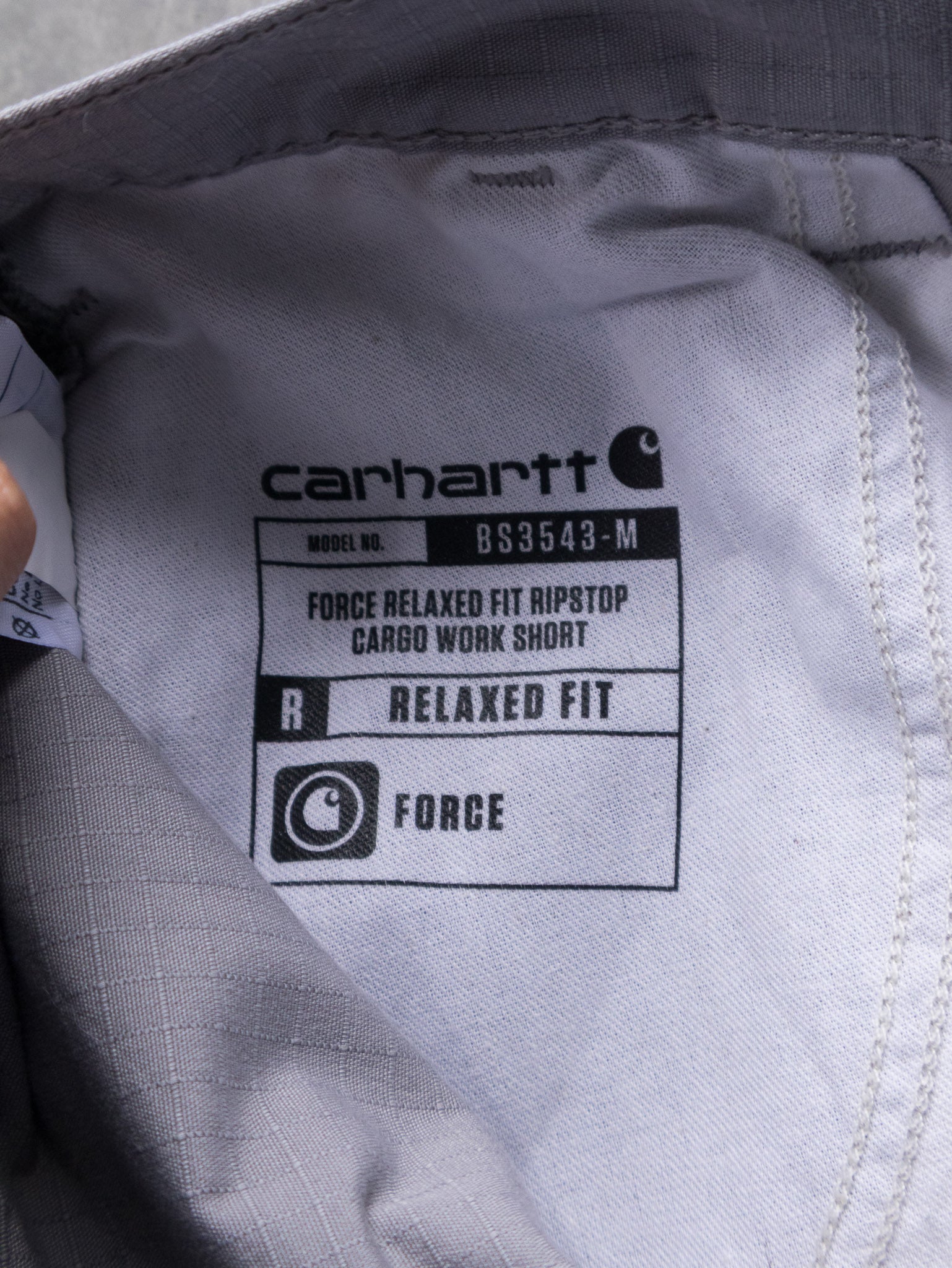 Vintage Grey Carhartt Ripstop Cargo Shorts (W36)