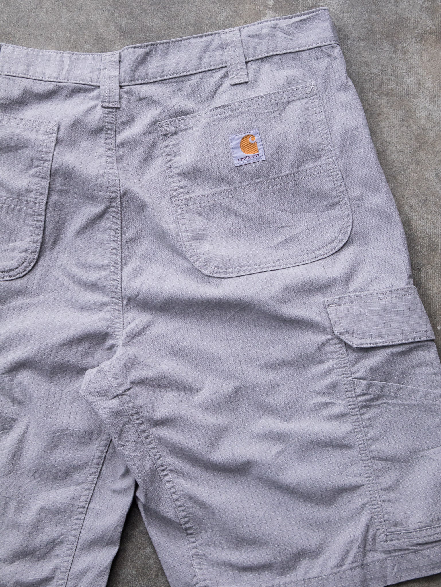 Vintage Grey Carhartt Ripstop Cargo Shorts (W36)