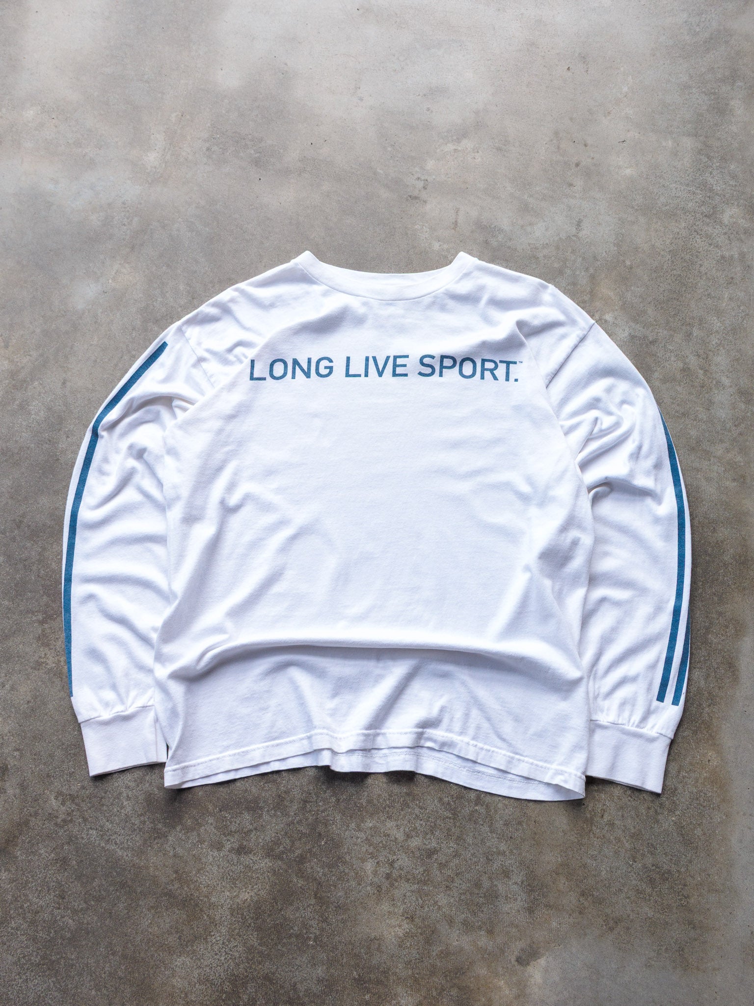 Vintage White Adidas Long Live Sport Long Sleeve (M)