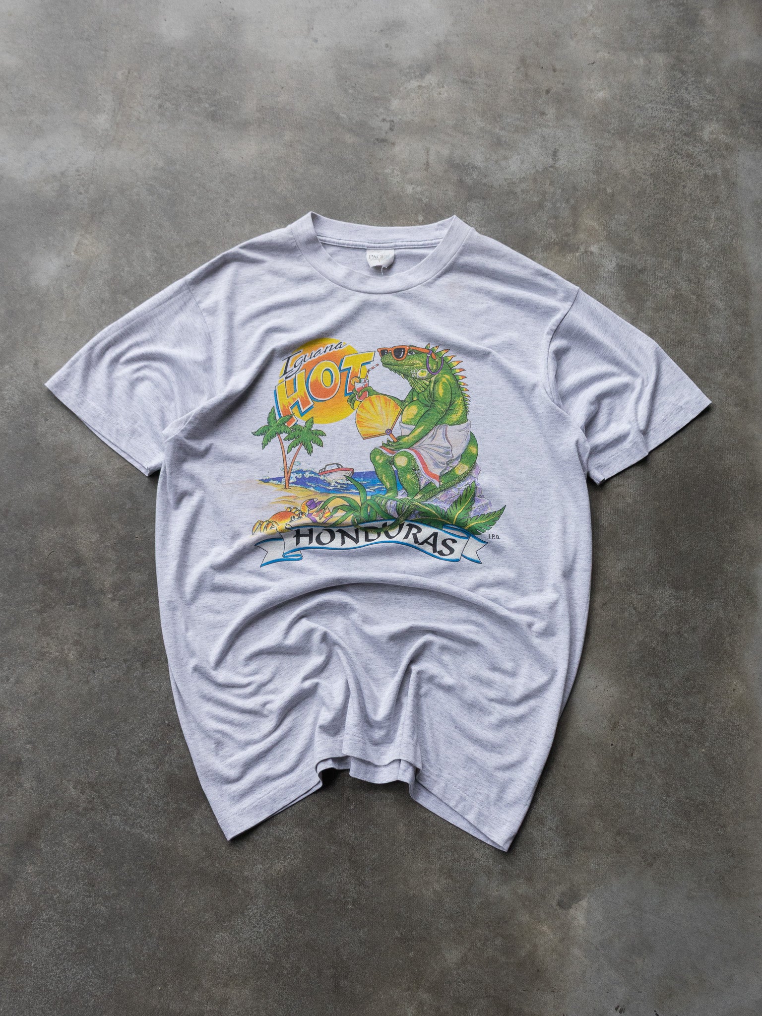 Vintage 90s Grey Iguana Honduras Graphic Tee (L)