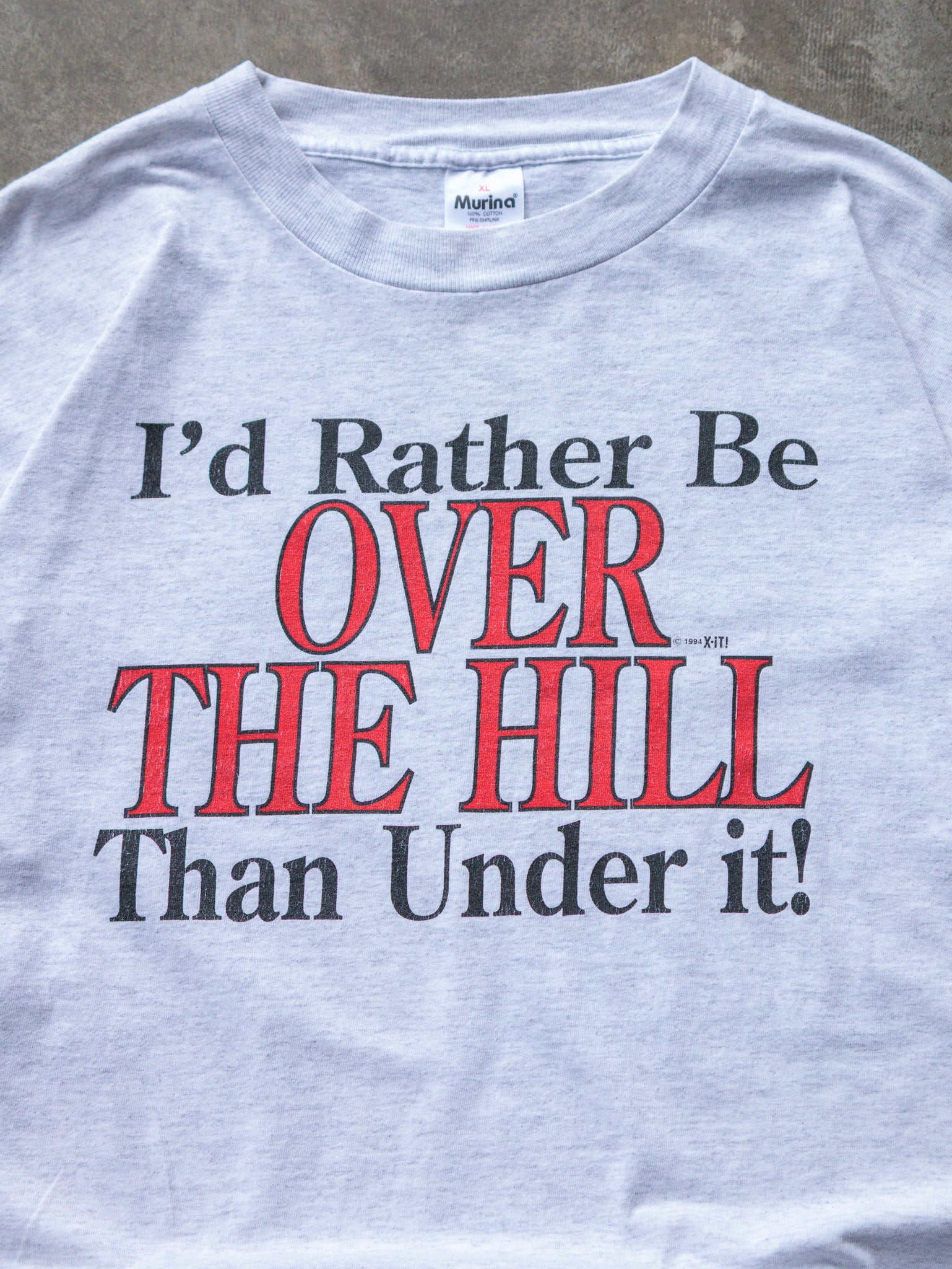 Vintage 1994 Grey Over The Hill Graphic Tee (XL)