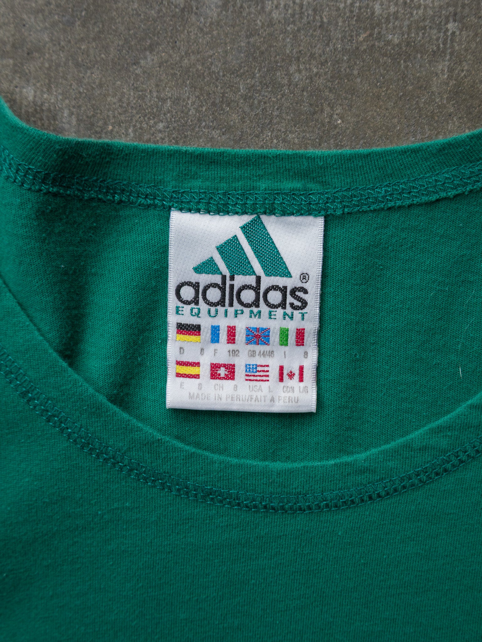 Vintage Green Adidas Equipment Tank (L)
