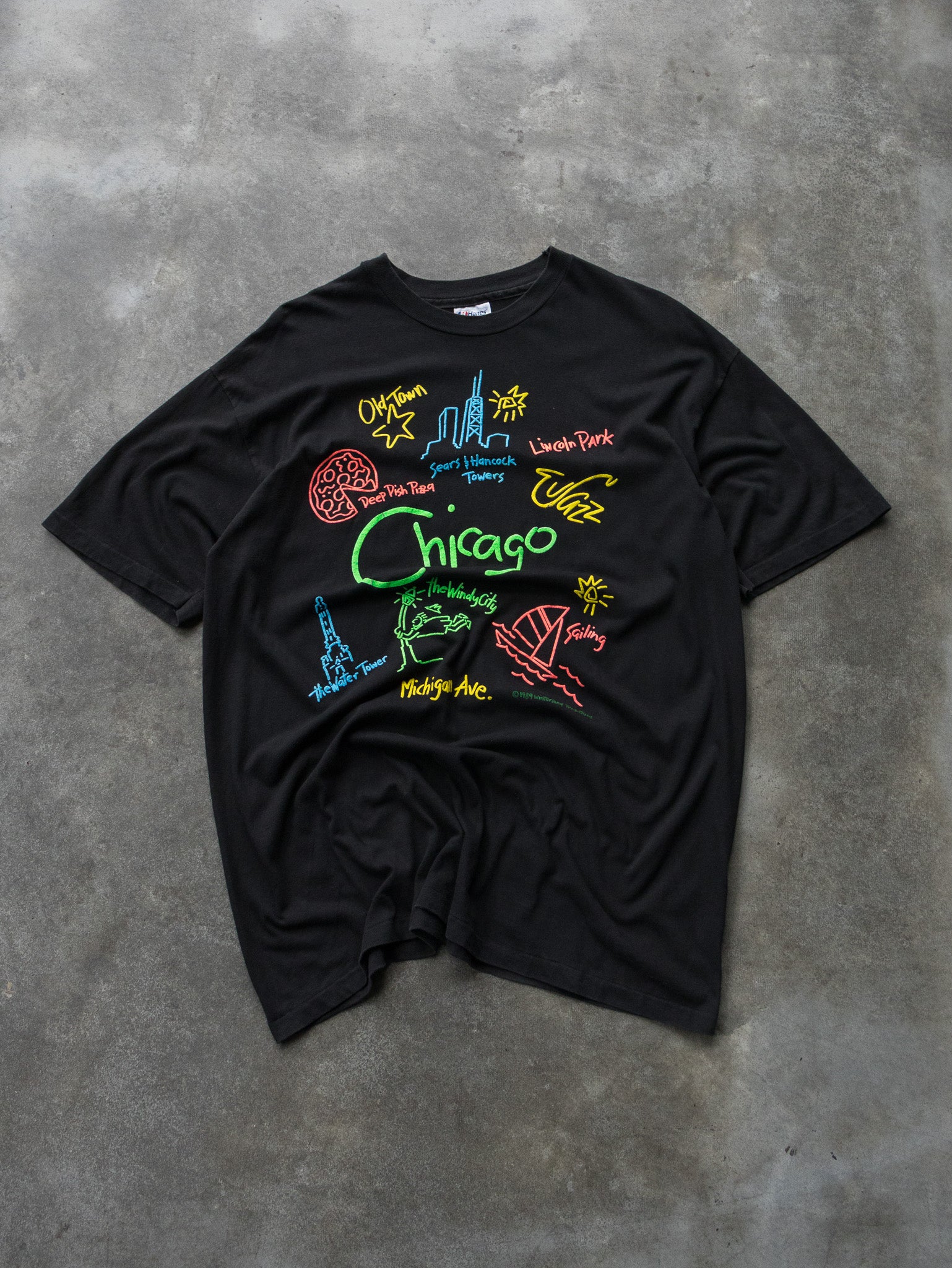 Vintage 1989 Chicago Skyline Tee (XL)