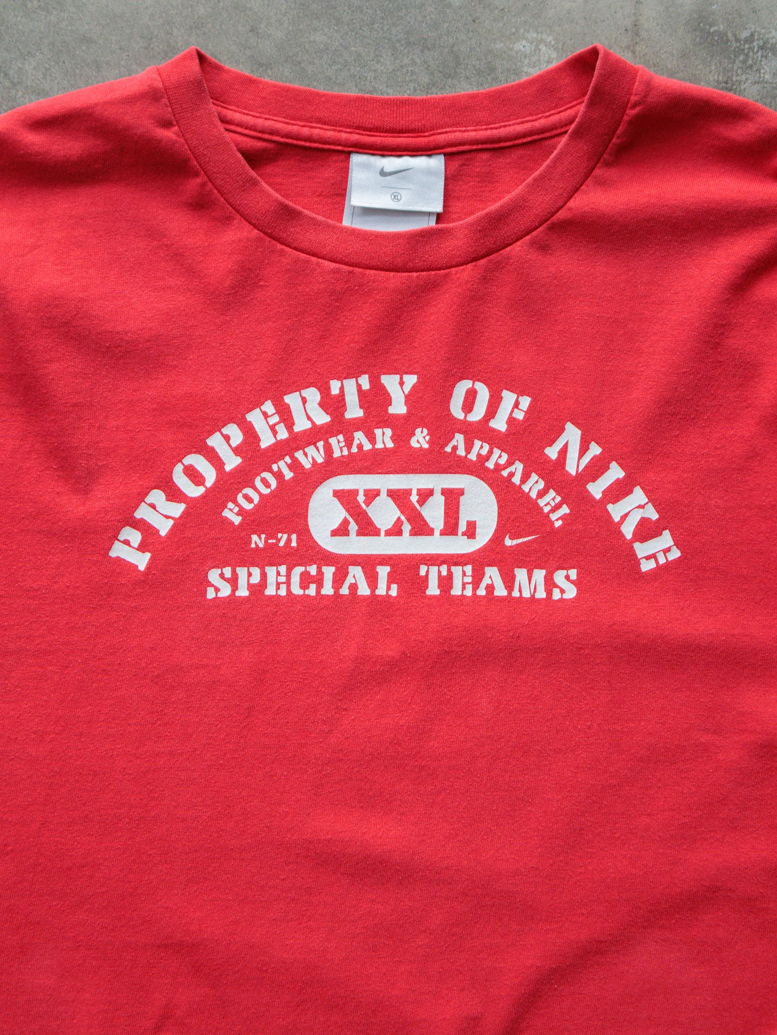 Vintage 00s Red Nike Property Of Tee (XL)