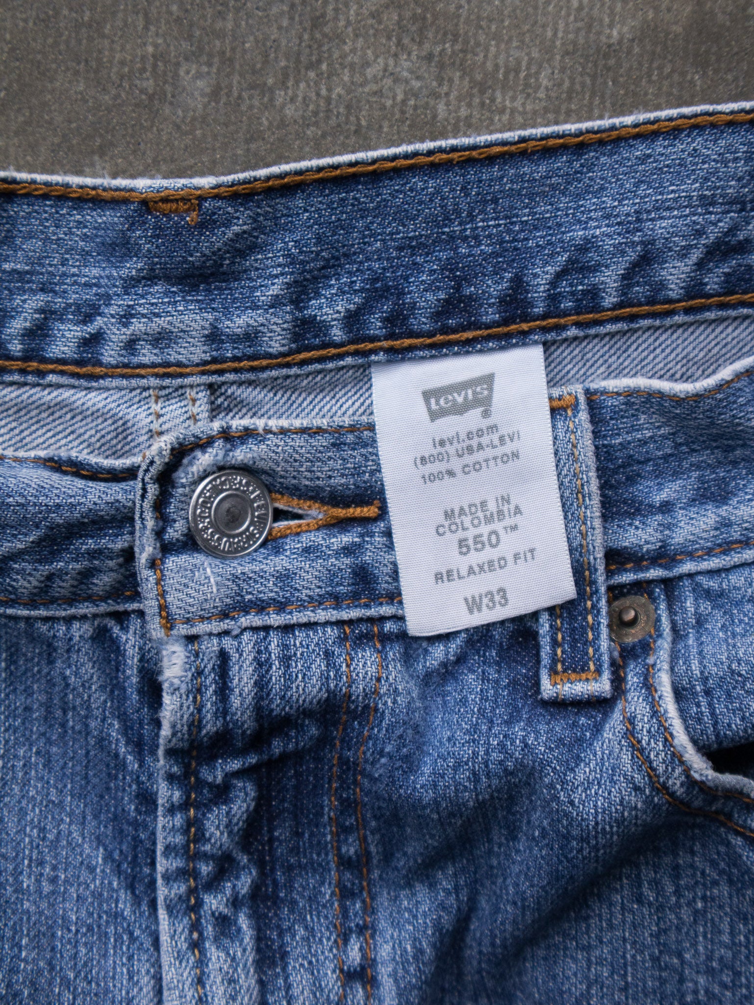 Vintage Blue Levi's 550 Denim Shorts (W33)