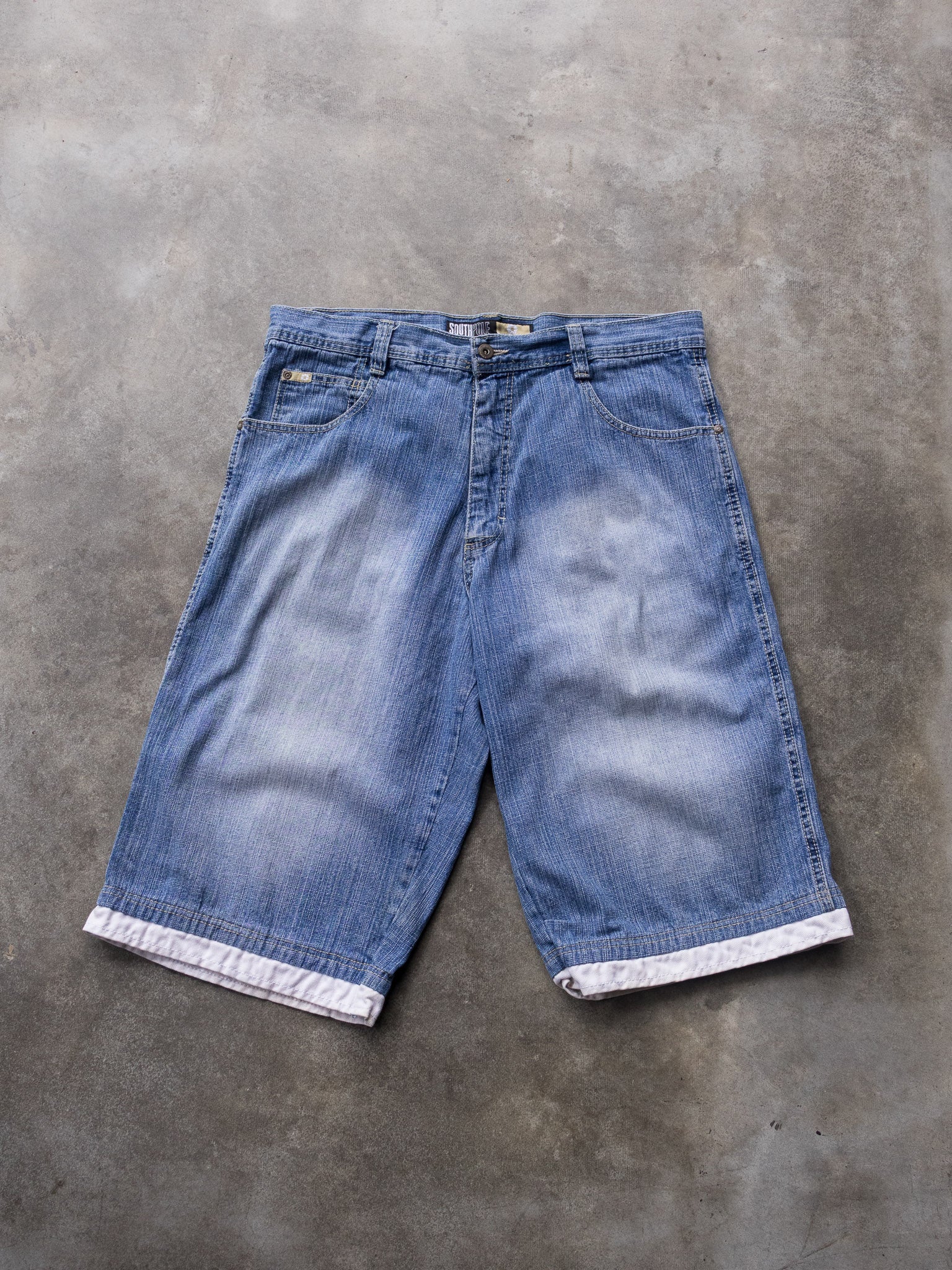Vintage Blue Southpole Denim Shorts (W36)