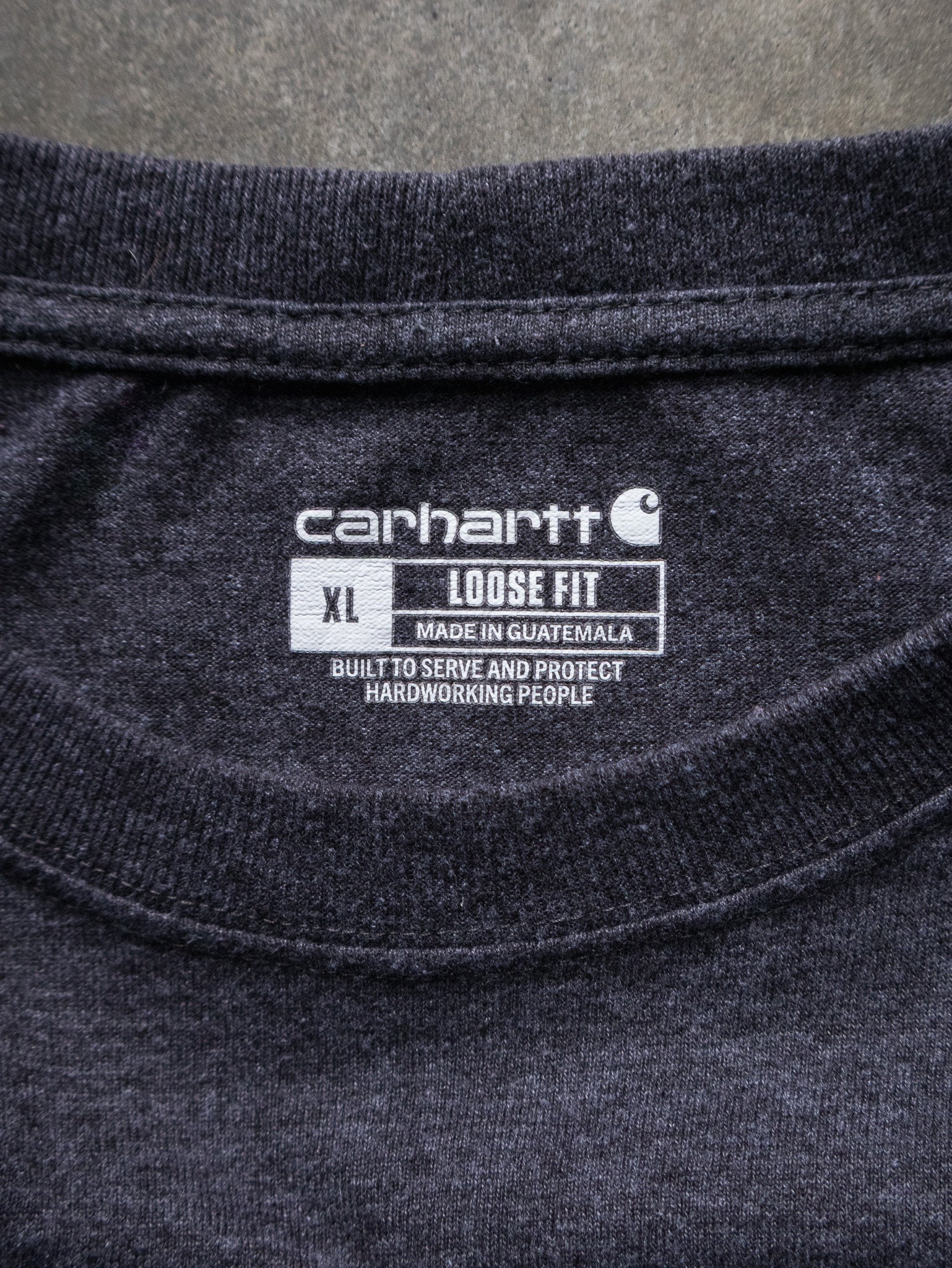 Vintage Charcoal Carhartt Long Sleeve (XL)