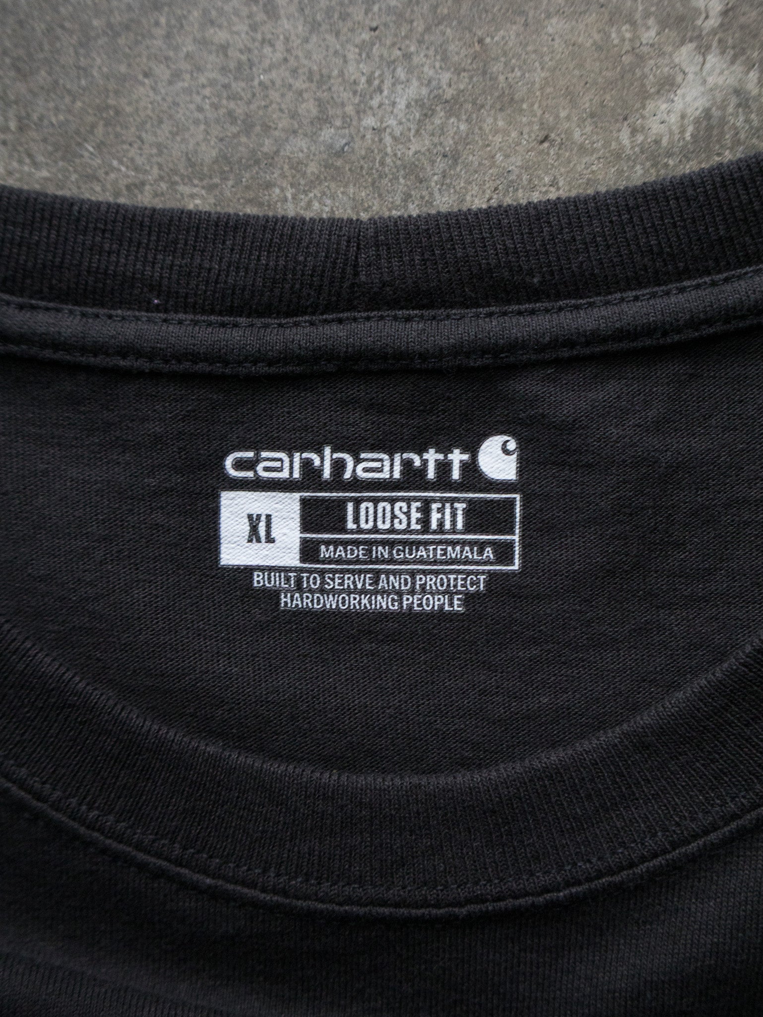 Vintage Black Carhartt Pocket Long Sleeve (XL)