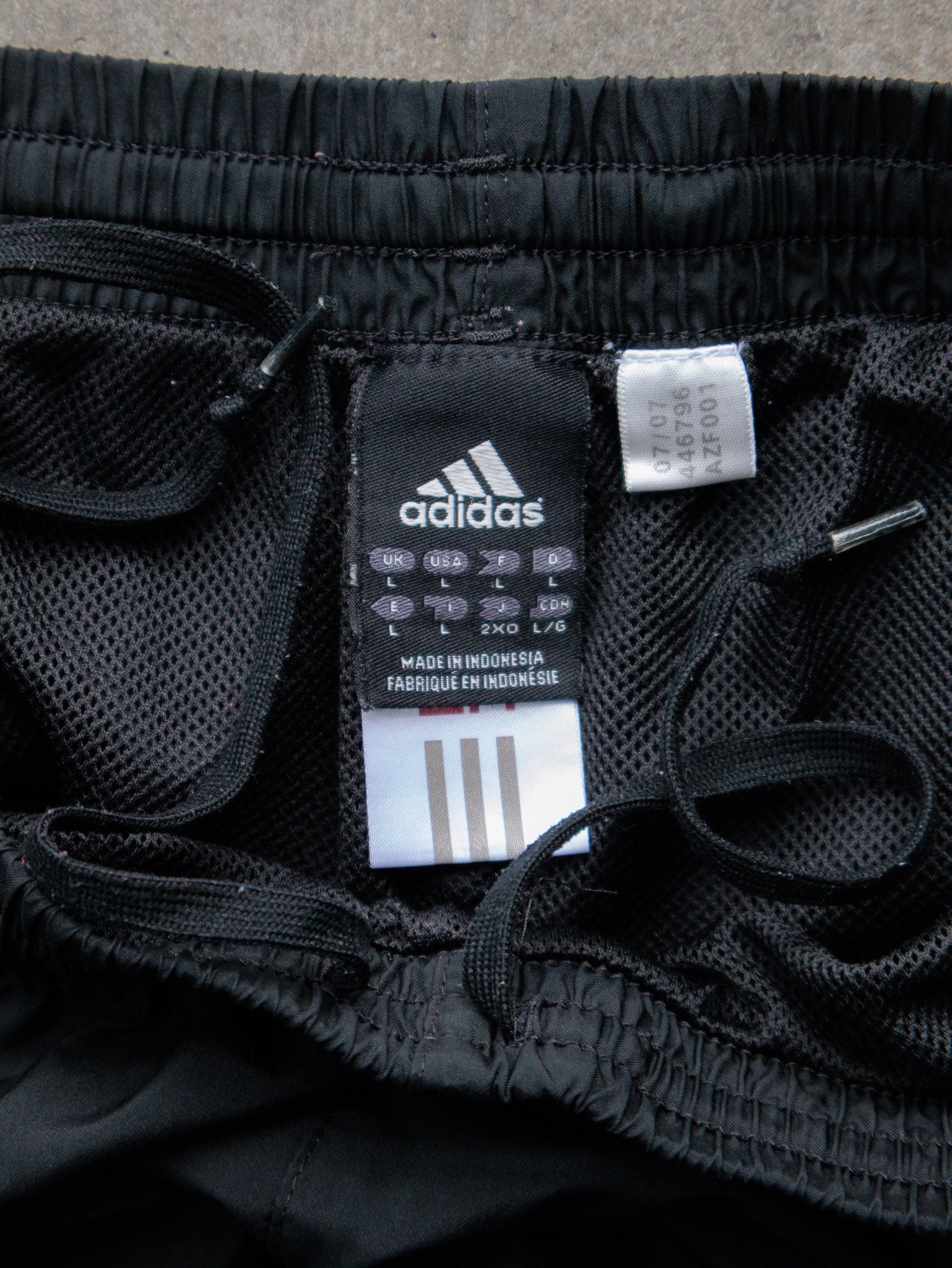 Vintage Black & White Adidas Track Pants (L)