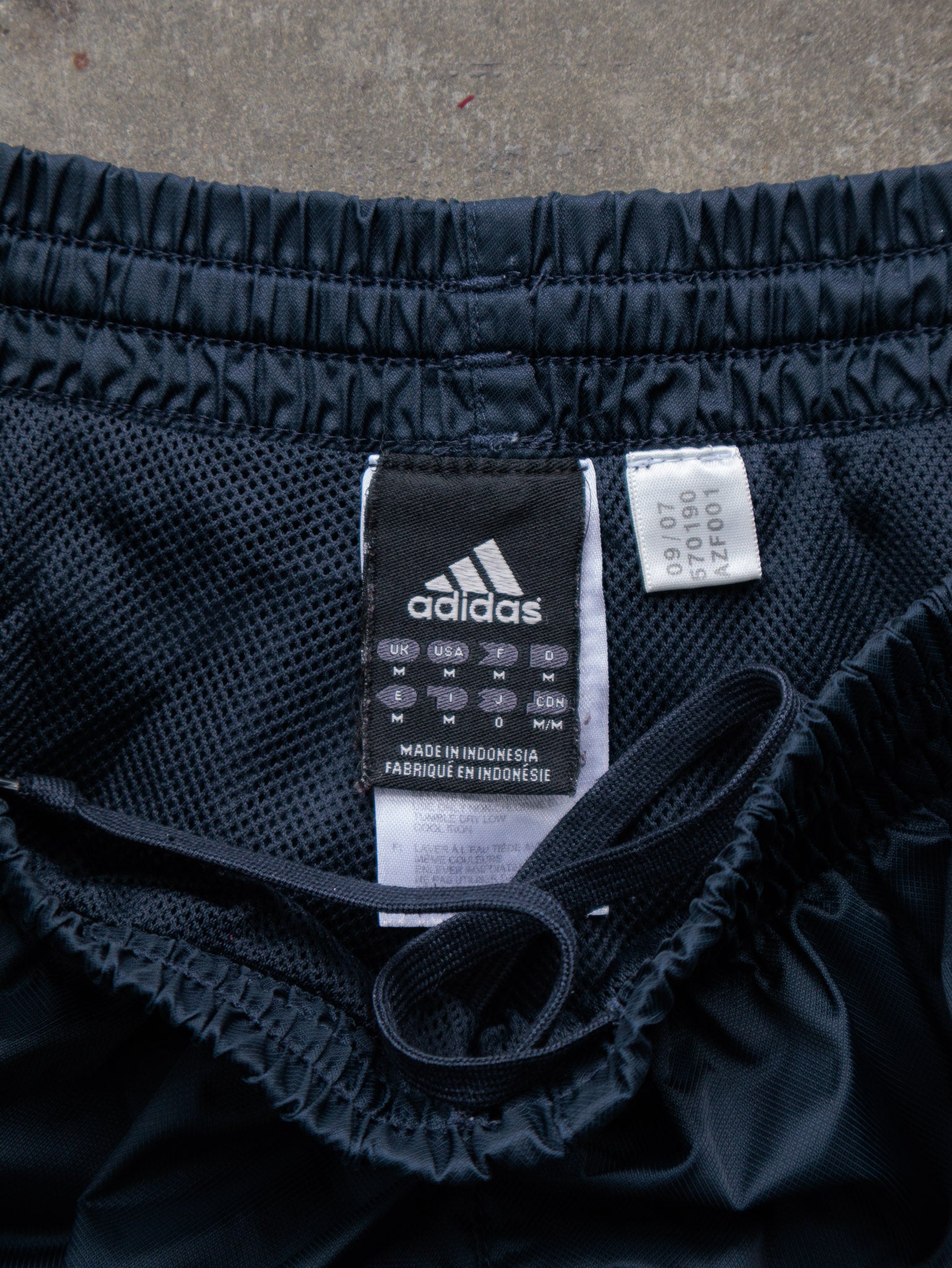 Vintage Navy & White Adidas Track Pants (M)