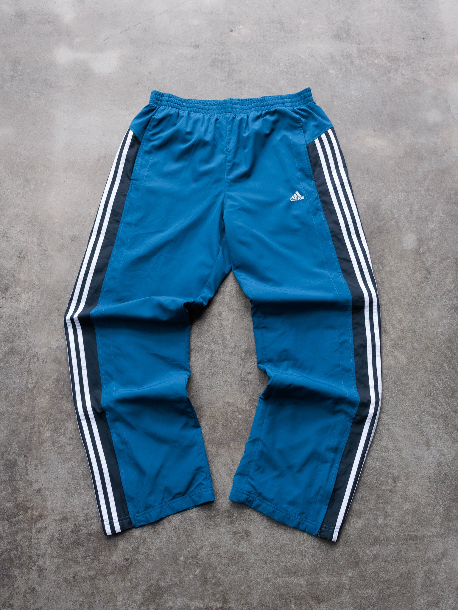 Vintage 00s Teal Adidas Track Pants (L)