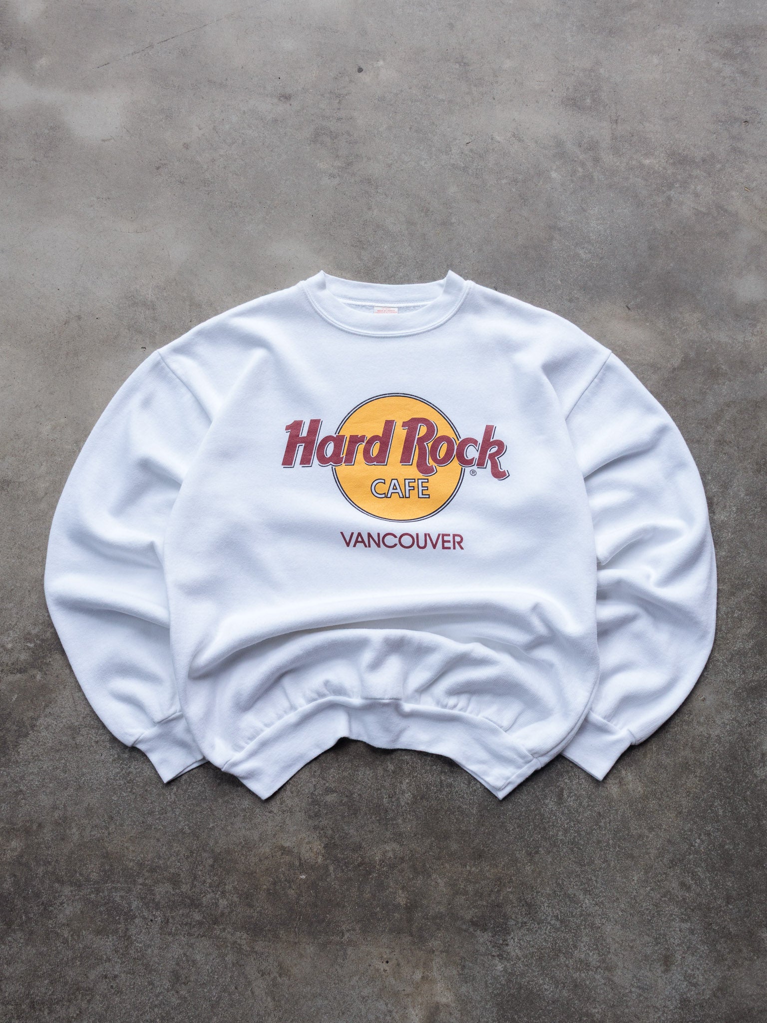 Vintage 90s White Hard Rock Cafe Vancouver Sweatshirt (M)