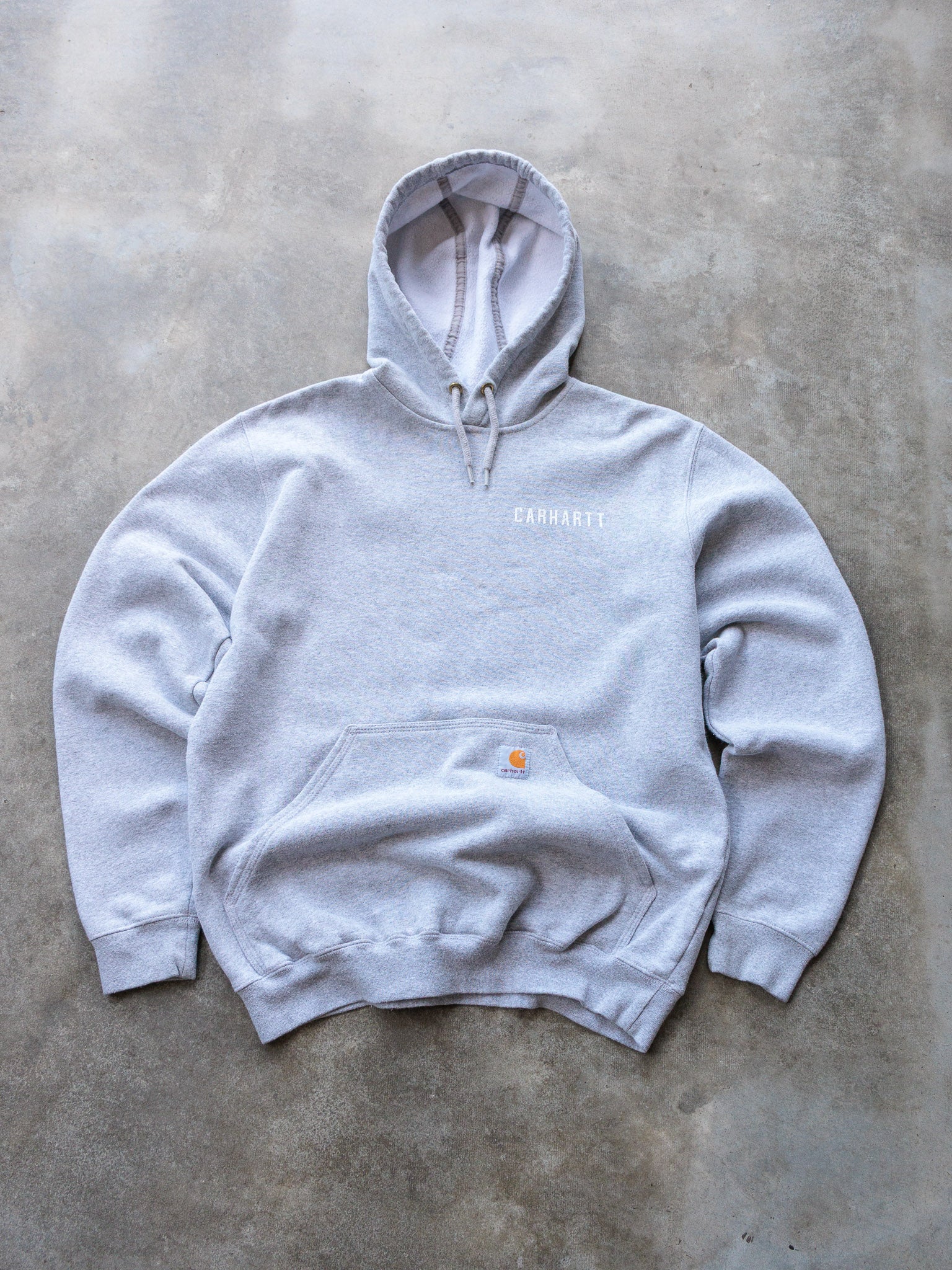 Vintage Grey Carhartt Spell Out Hoodie (S)