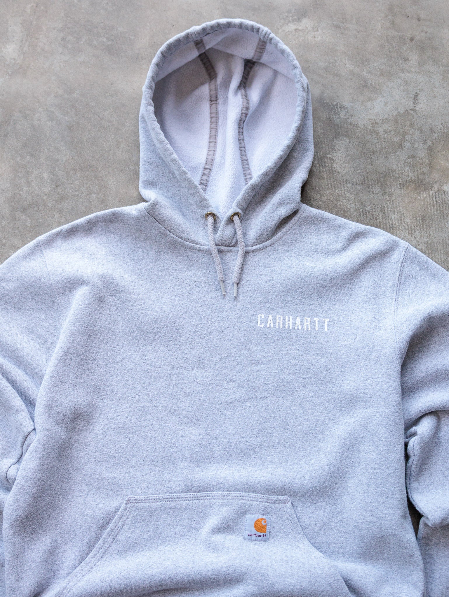 Vintage Grey Carhartt Spell Out Hoodie (S)